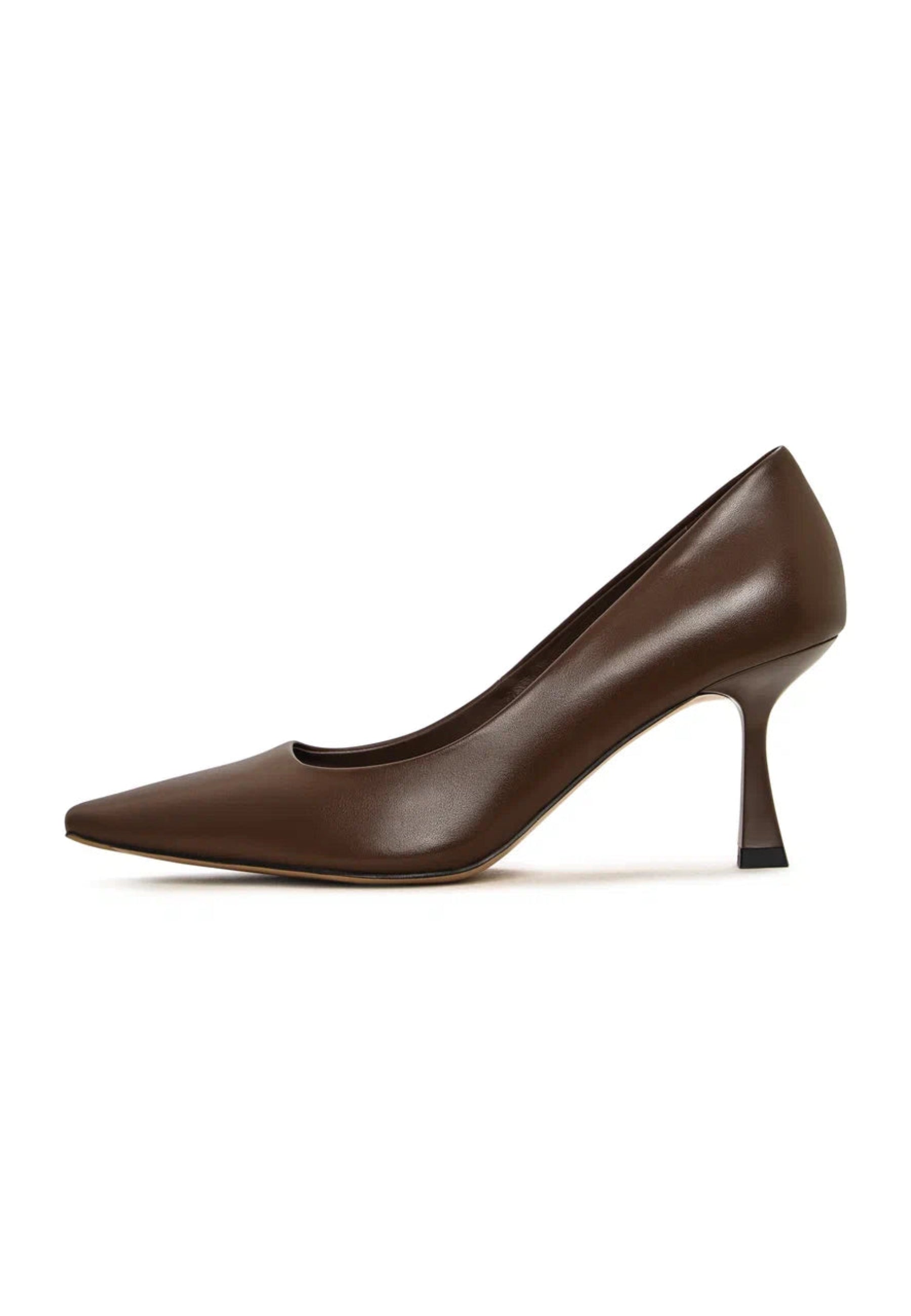 Classic Leather Pumps - Dark Brown