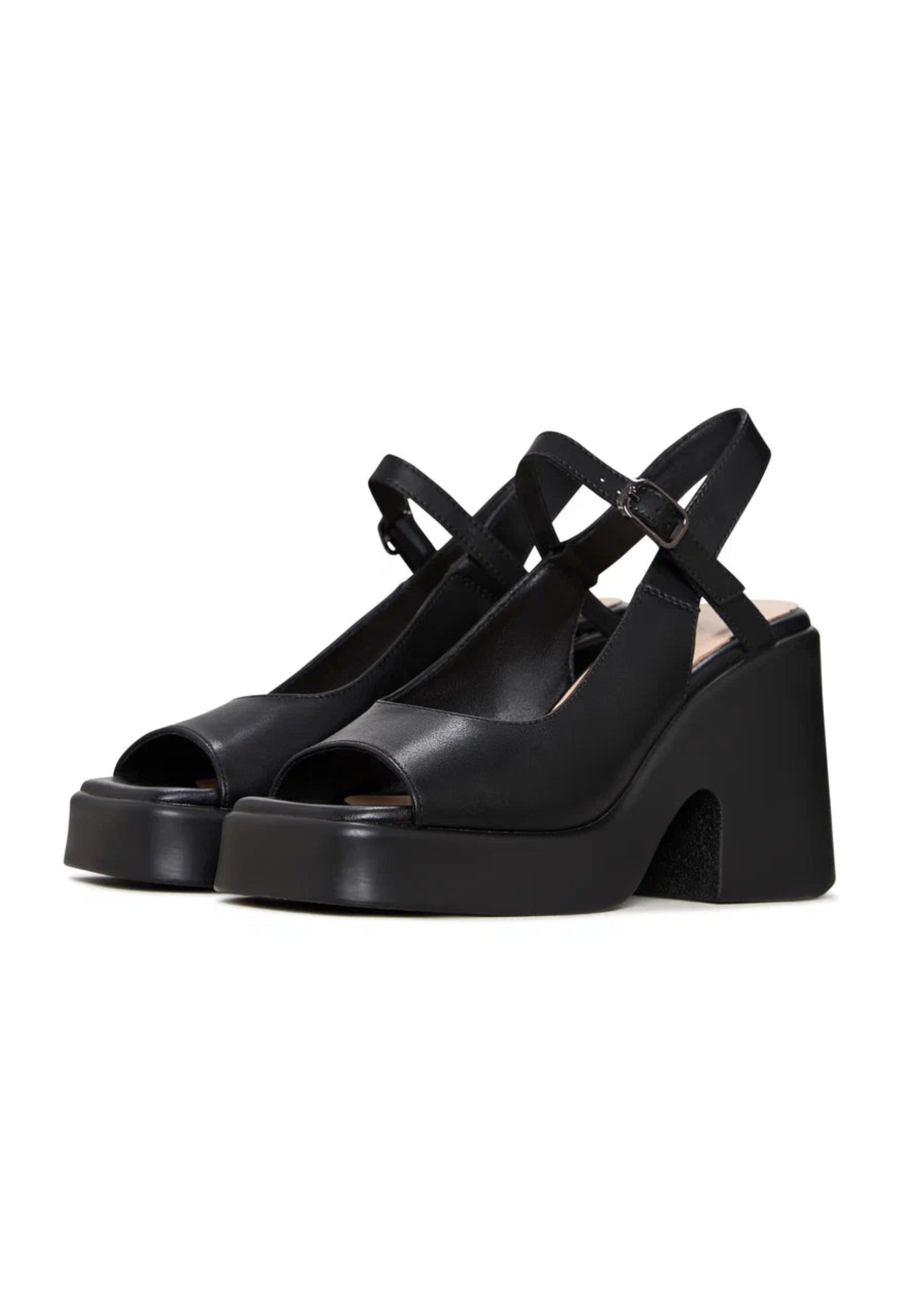 Chunky Platform Sandals - Black