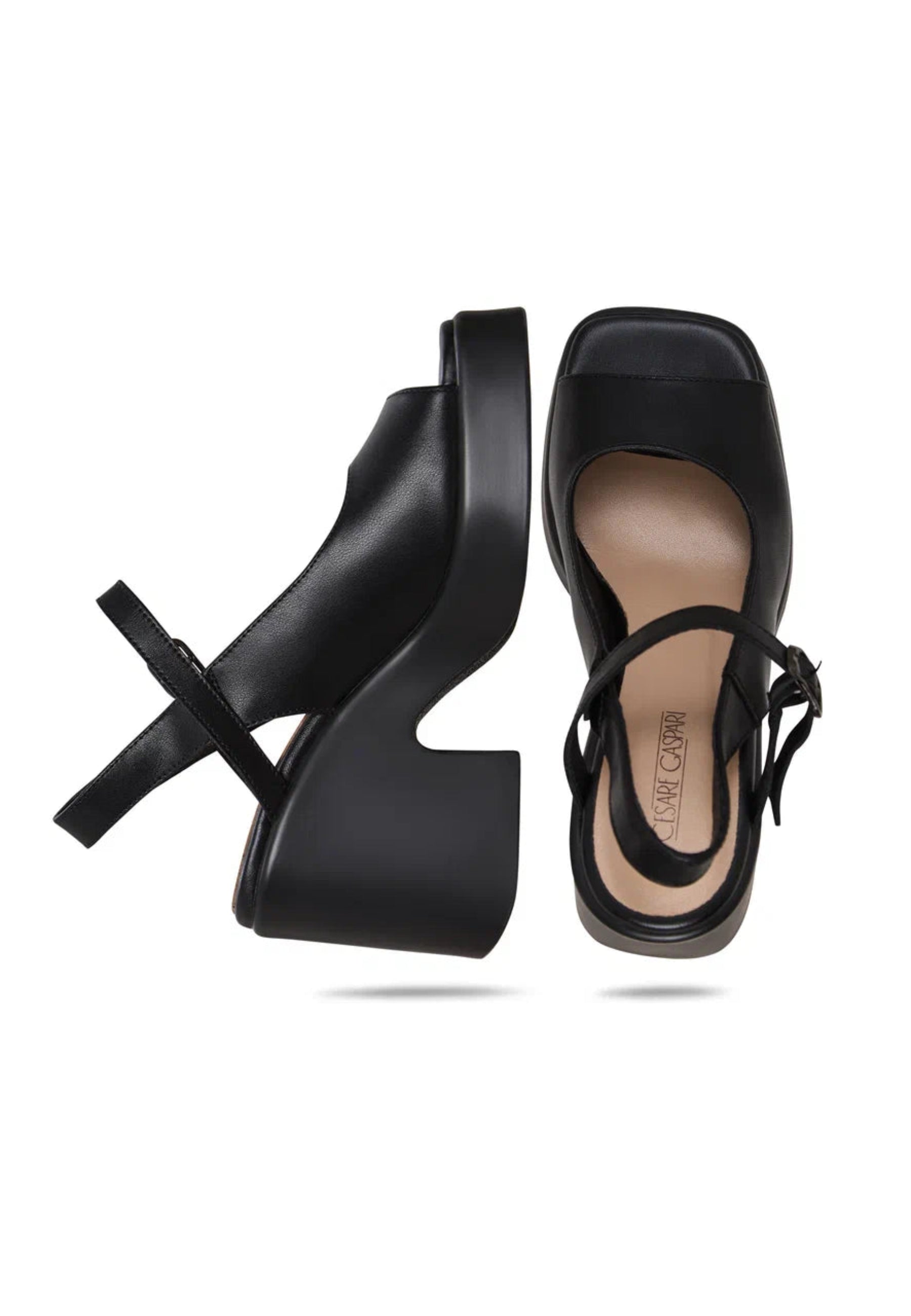 Chunky Platform Sandals - Black