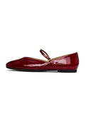 Patent Mary Jane Flats - Bordeaux