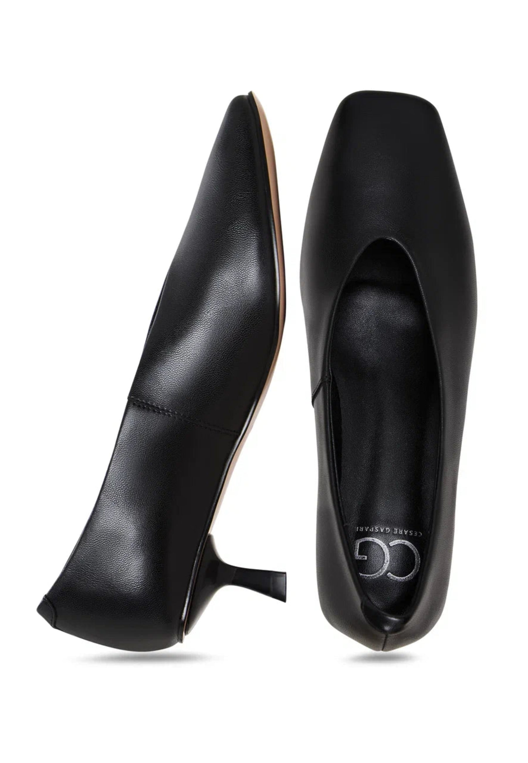 Minimalist Kitten Heels - Black