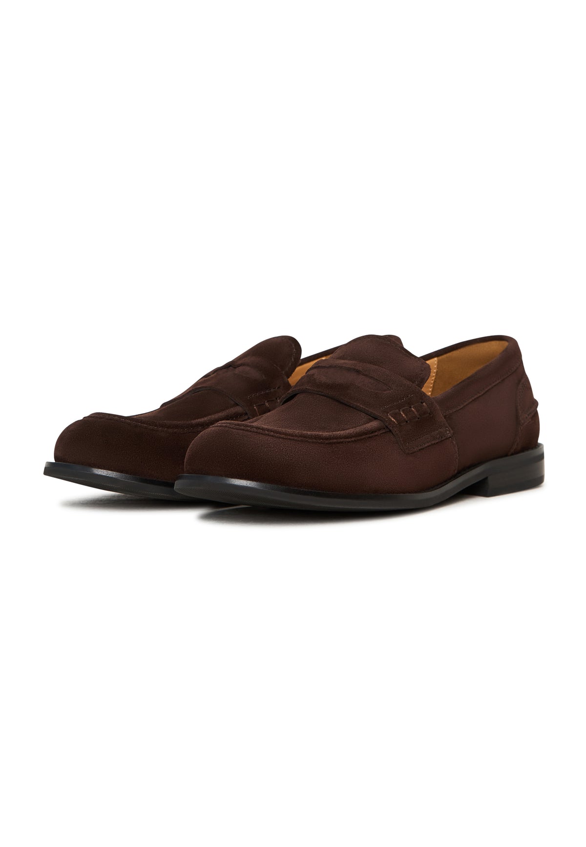 Suede Strap Loafers
