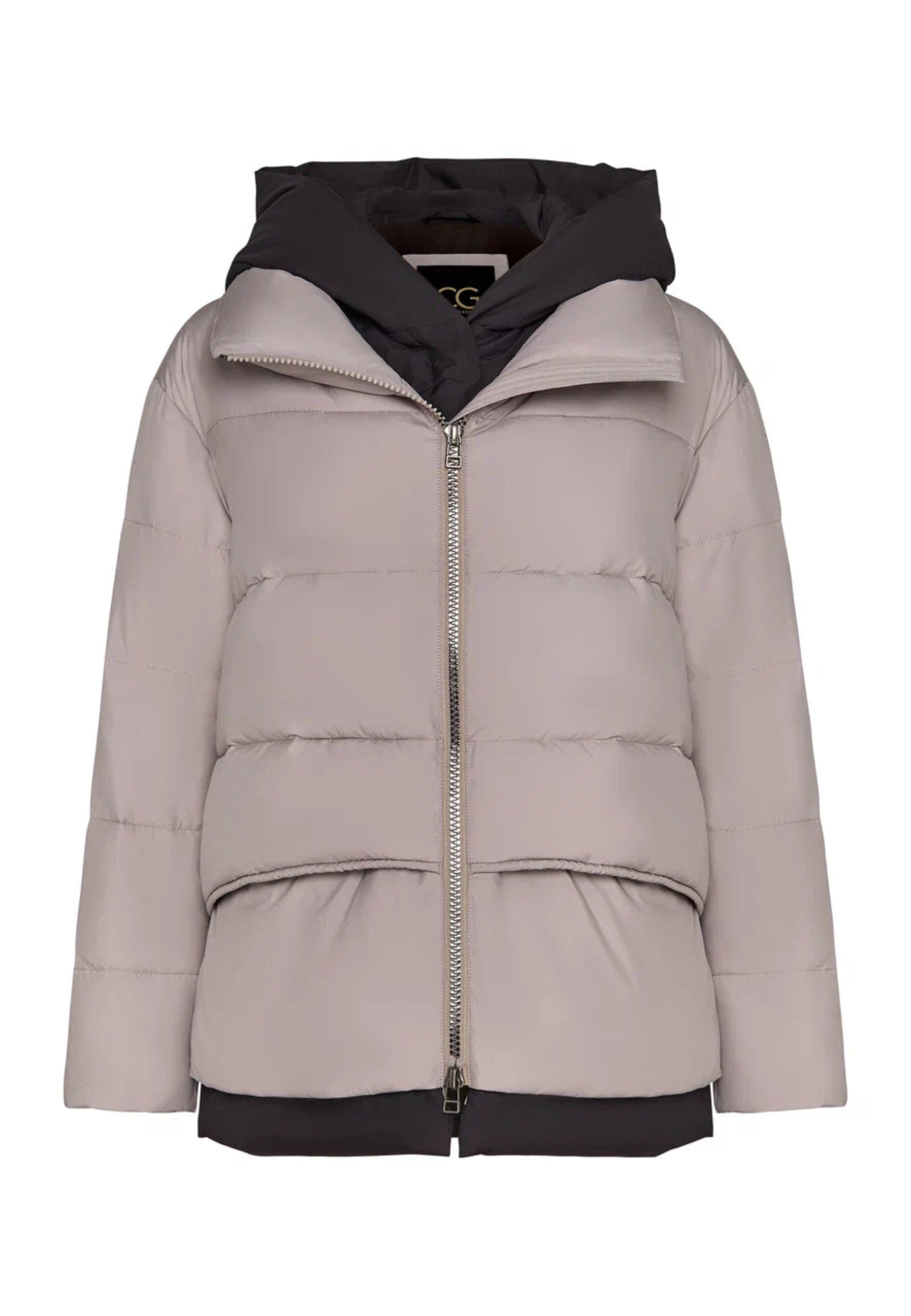 Hooded Puffer Jacket - Beige