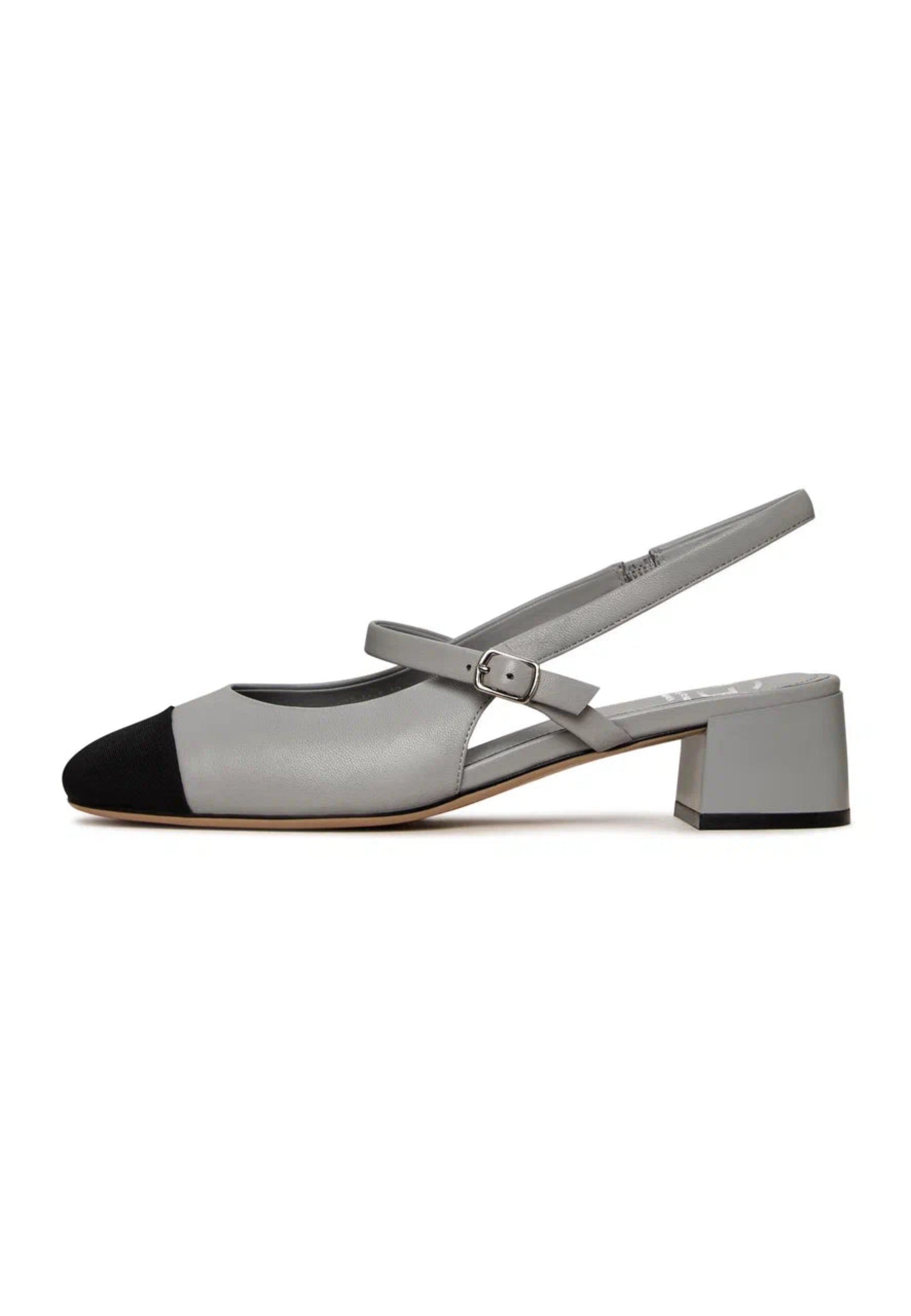 Slingback Block Heels Pumps Marisol - Gray