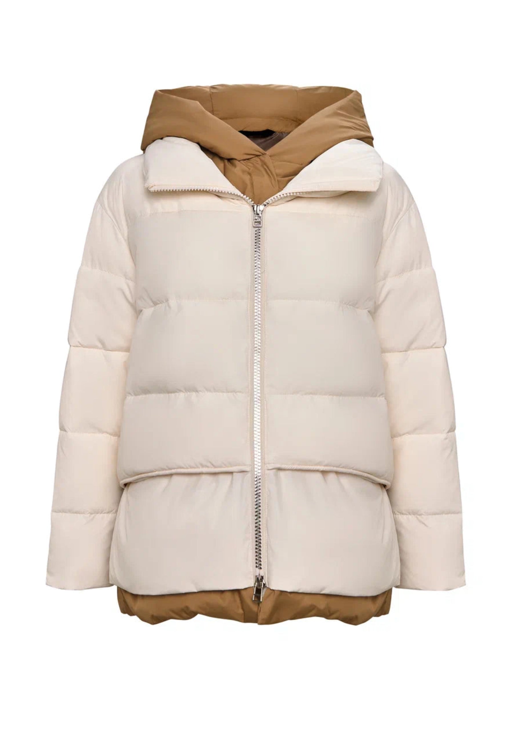 Hooded Puffer Jacket - White