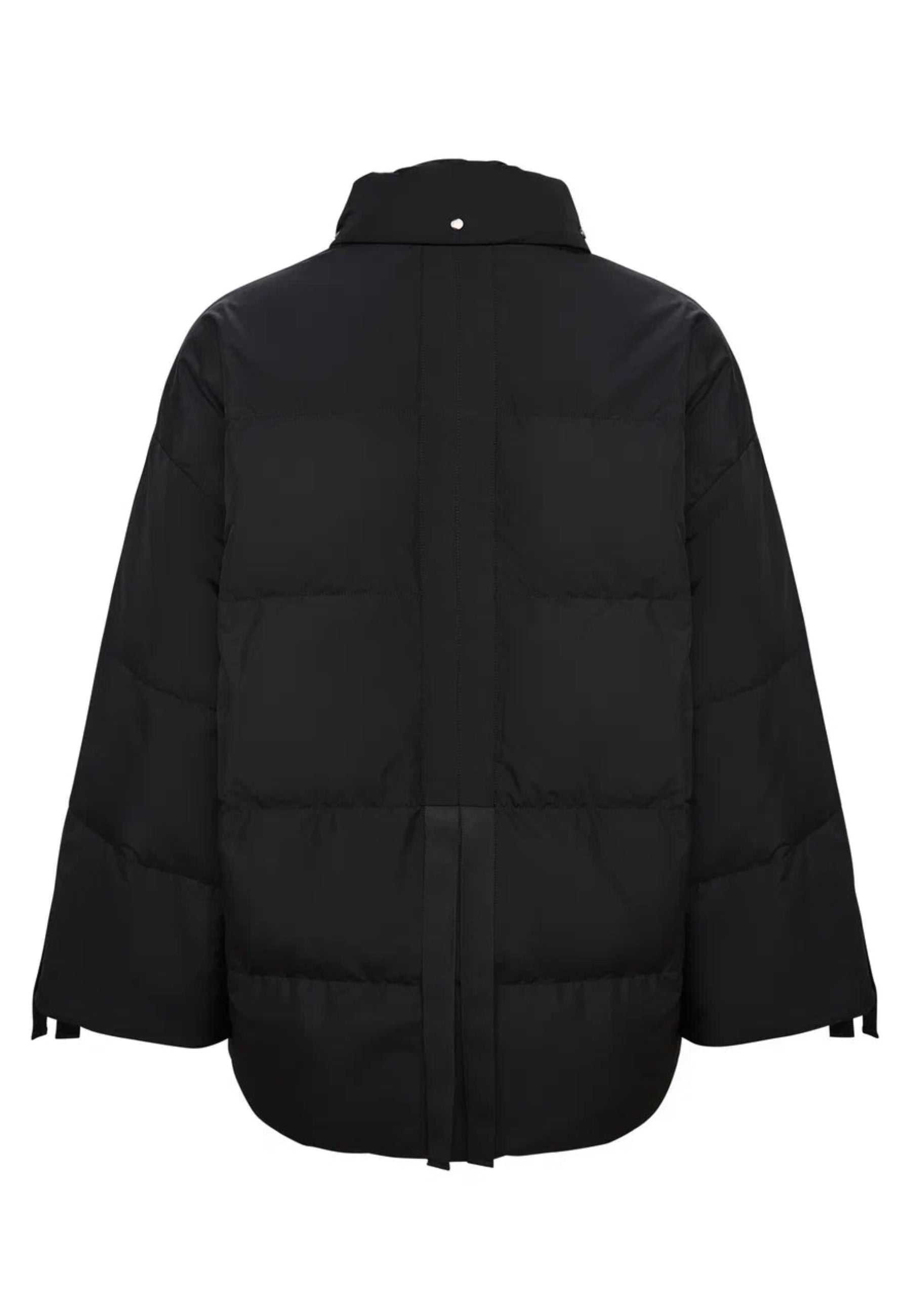 Oversized Quilted Puffer Jacket - Black