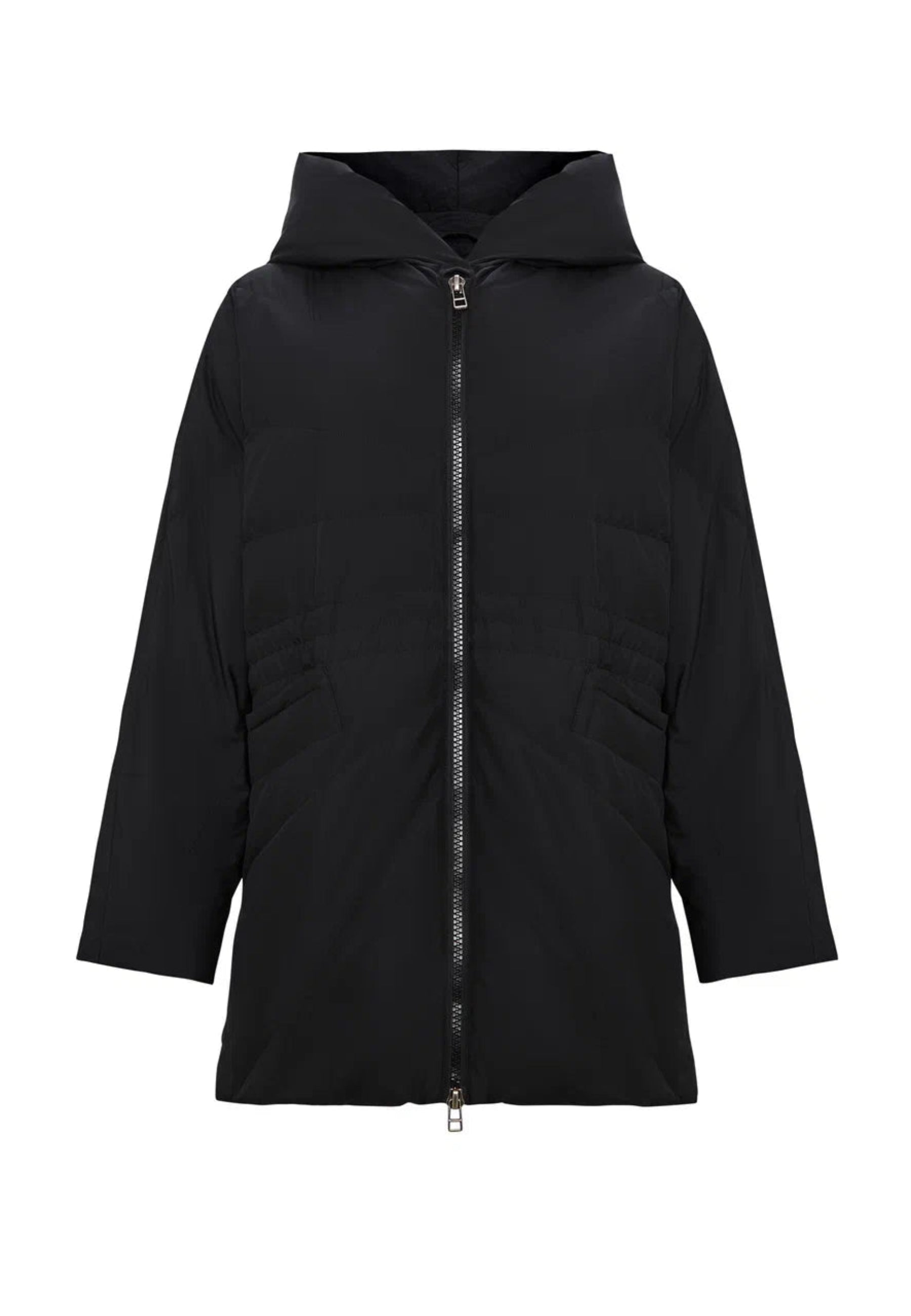 Hooded Quilted Jacket - Black