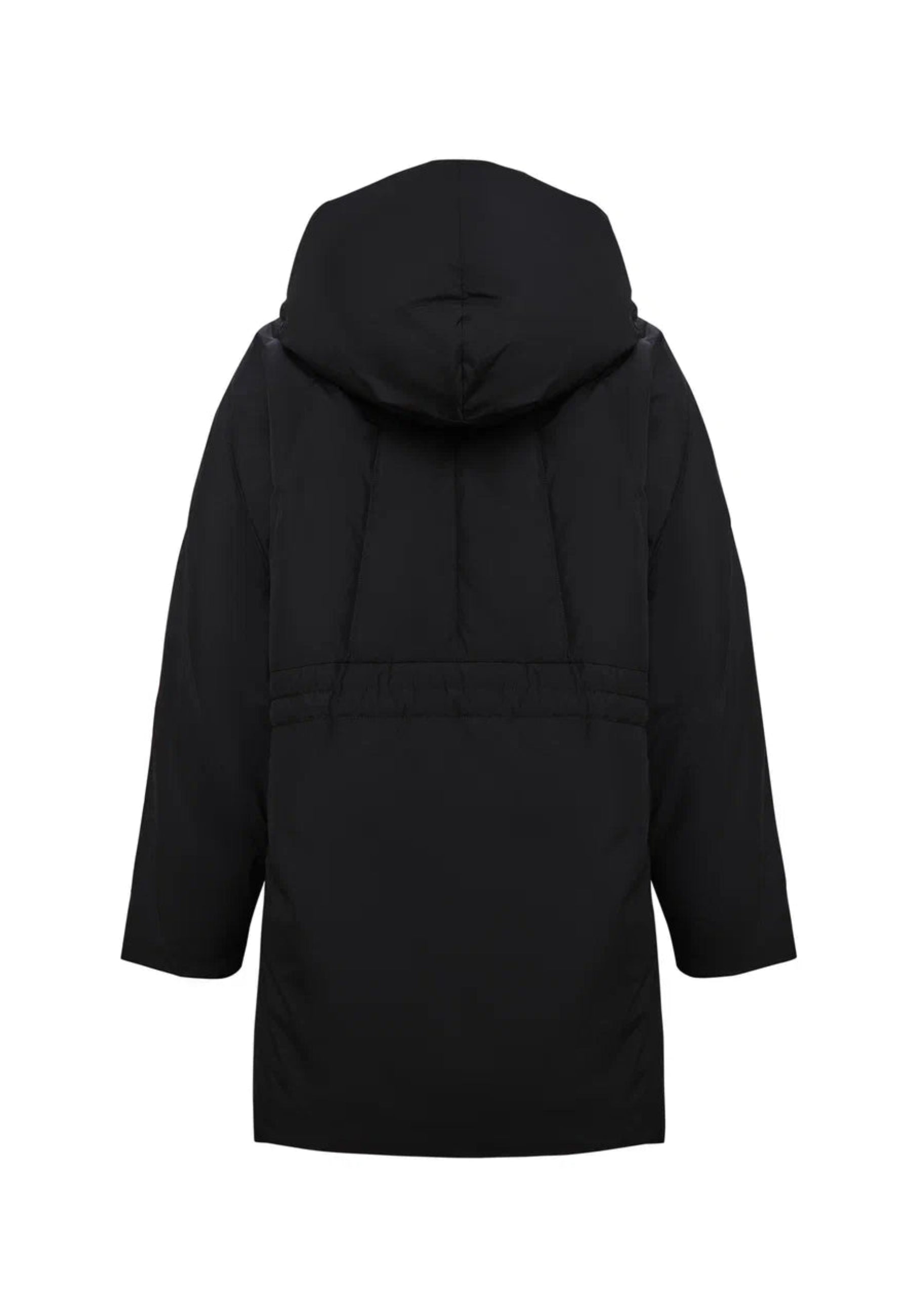 Hooded Quilted Jacket - Black