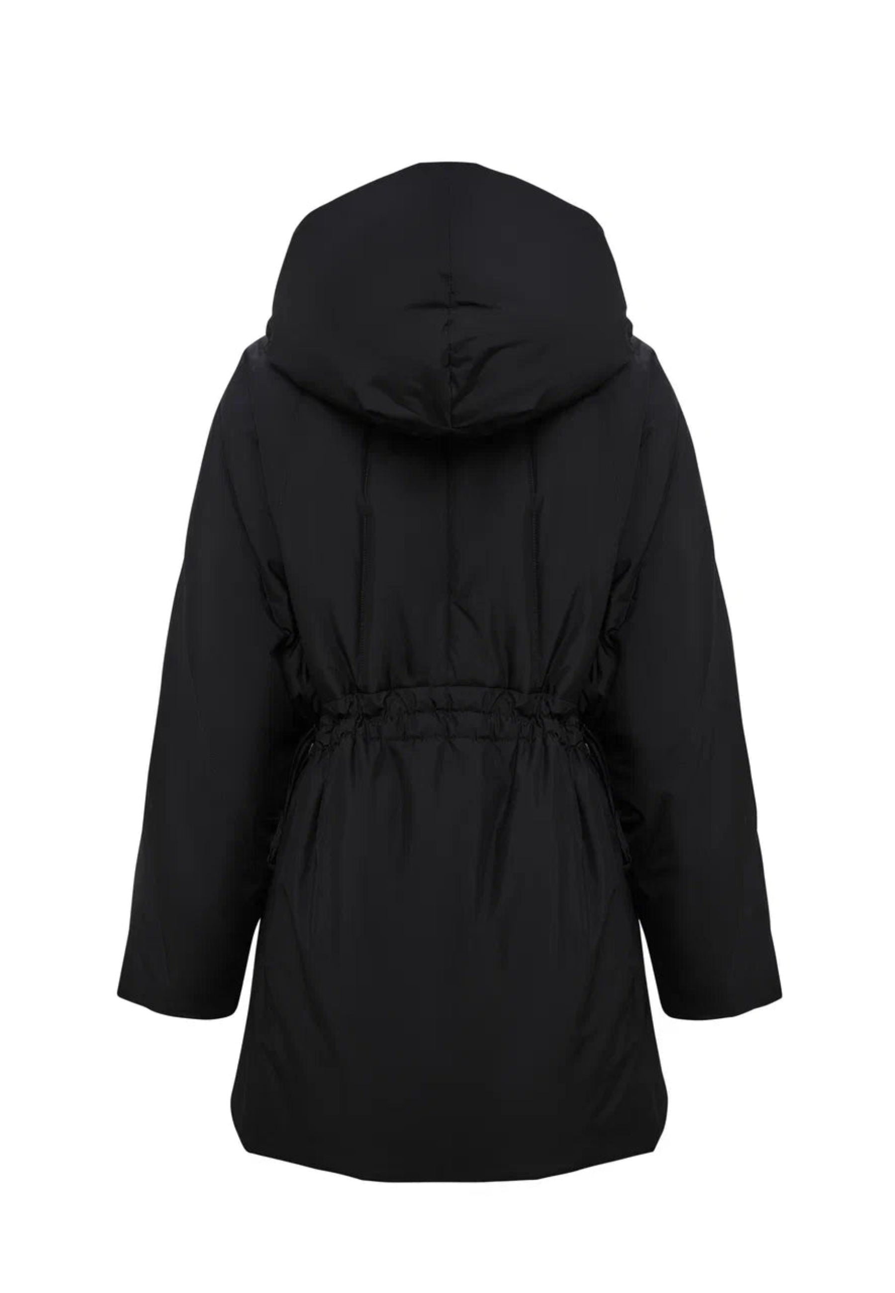 Hooded Quilted Jacket - Black