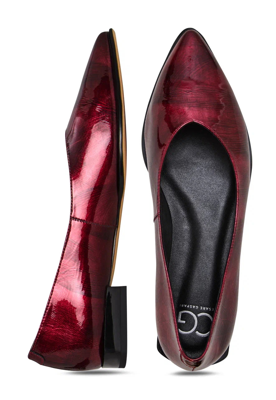 Classic Black Pointed-Toe Ballet Flats - Bordeaux