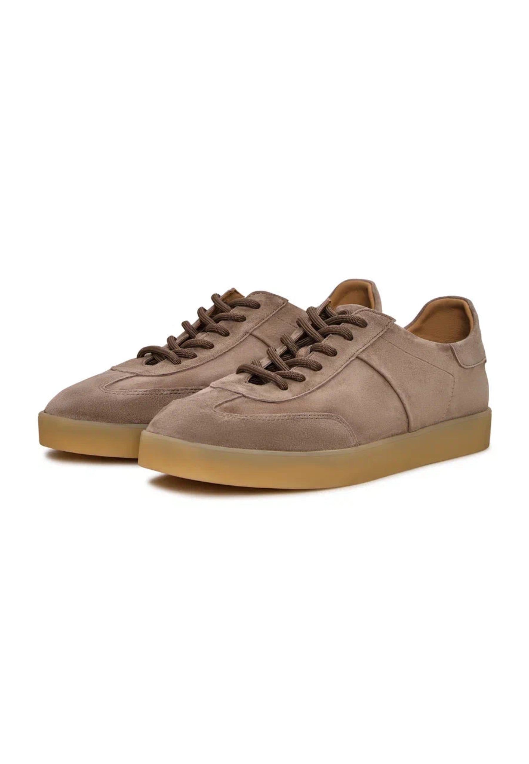 Classic Suede Low-Top Sneakers - Beige