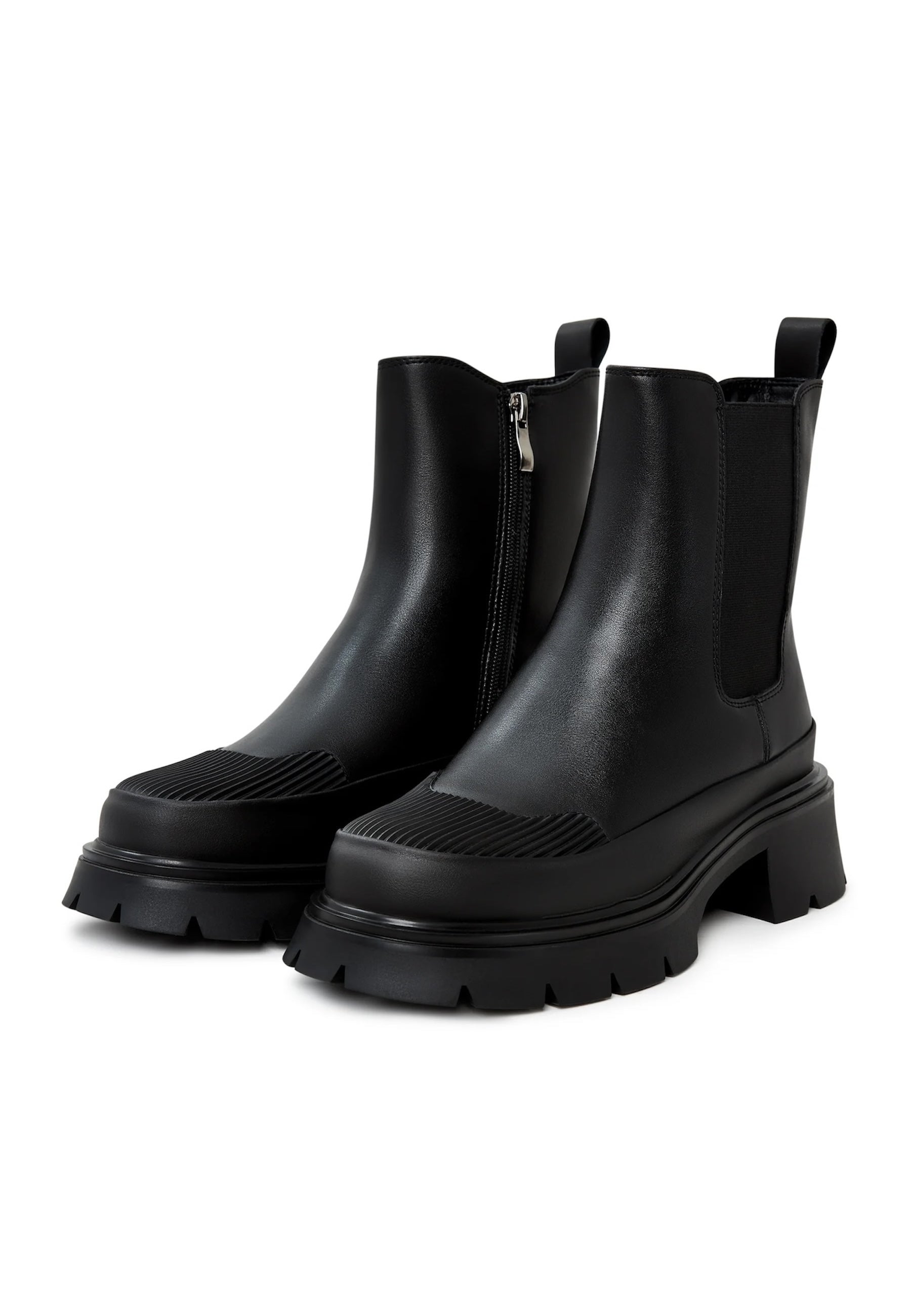 Urban Platform Ankle Boots - Black