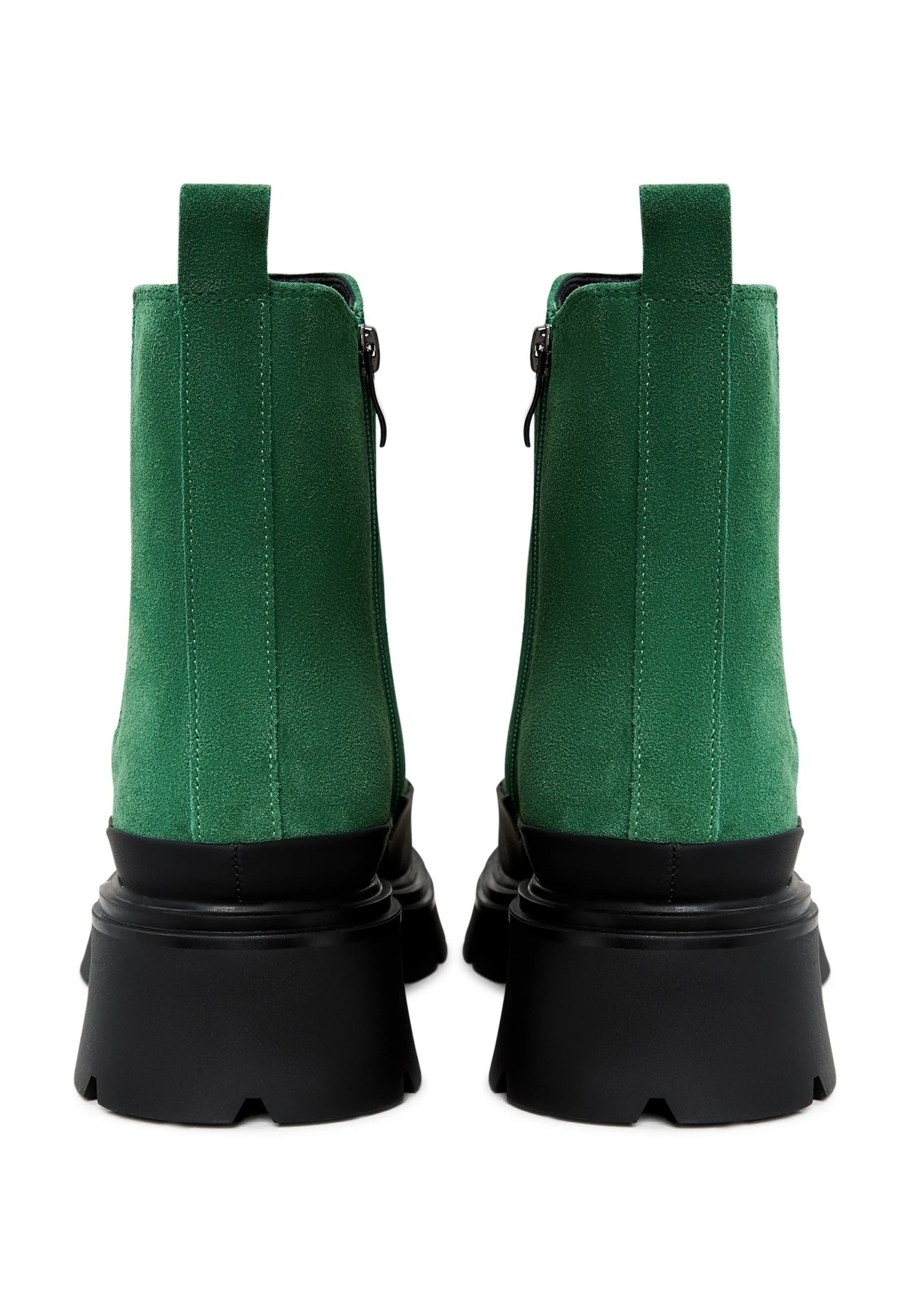 Urban Platform Ankle Boots - Green