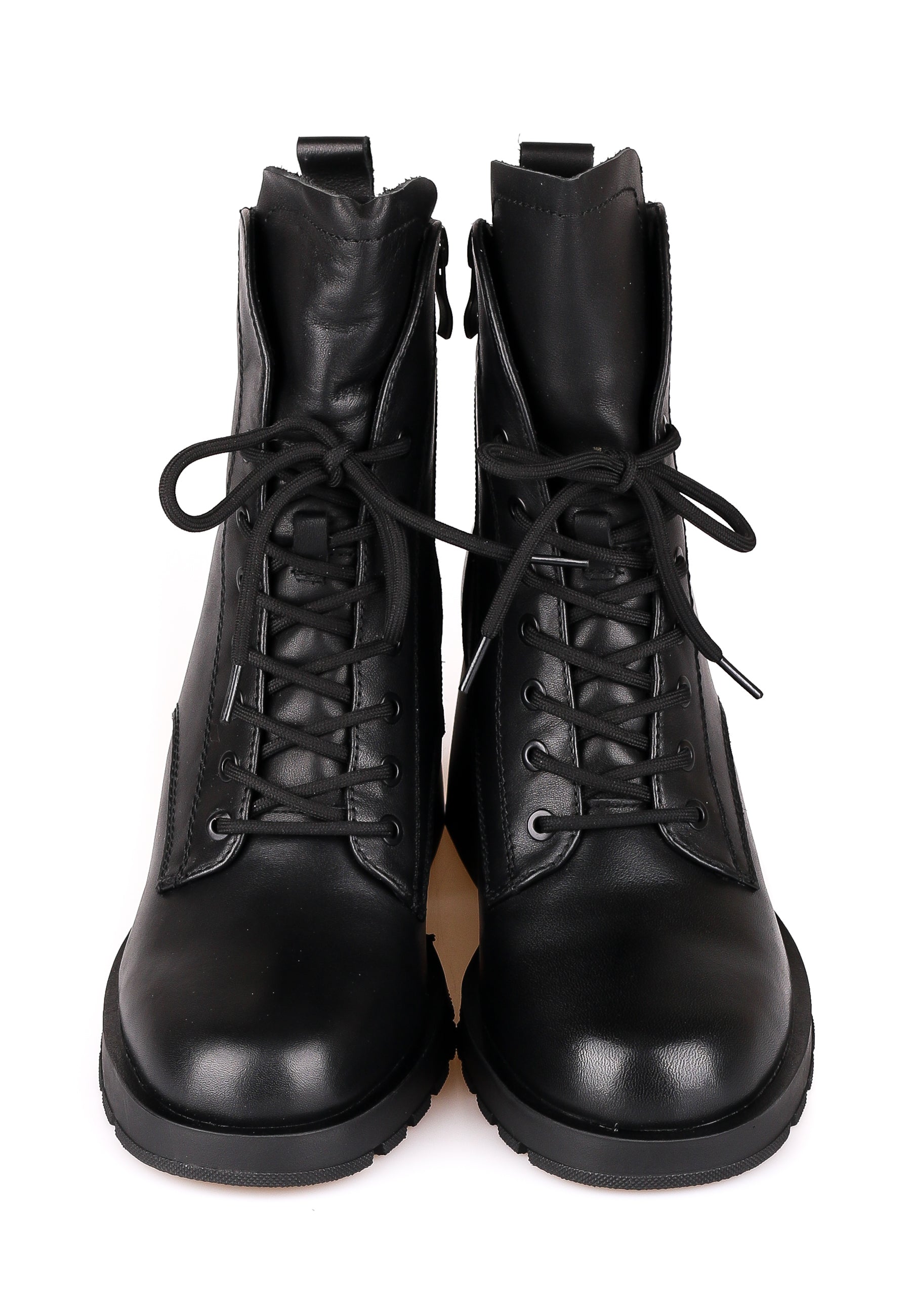 Heeled Lace-Up Ankle Boots