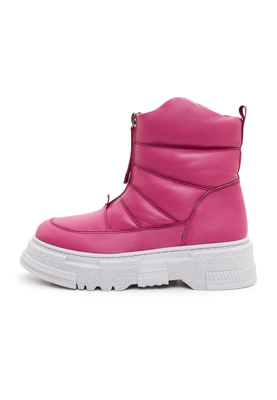 Bottines chunky matelassées - Fuchsia