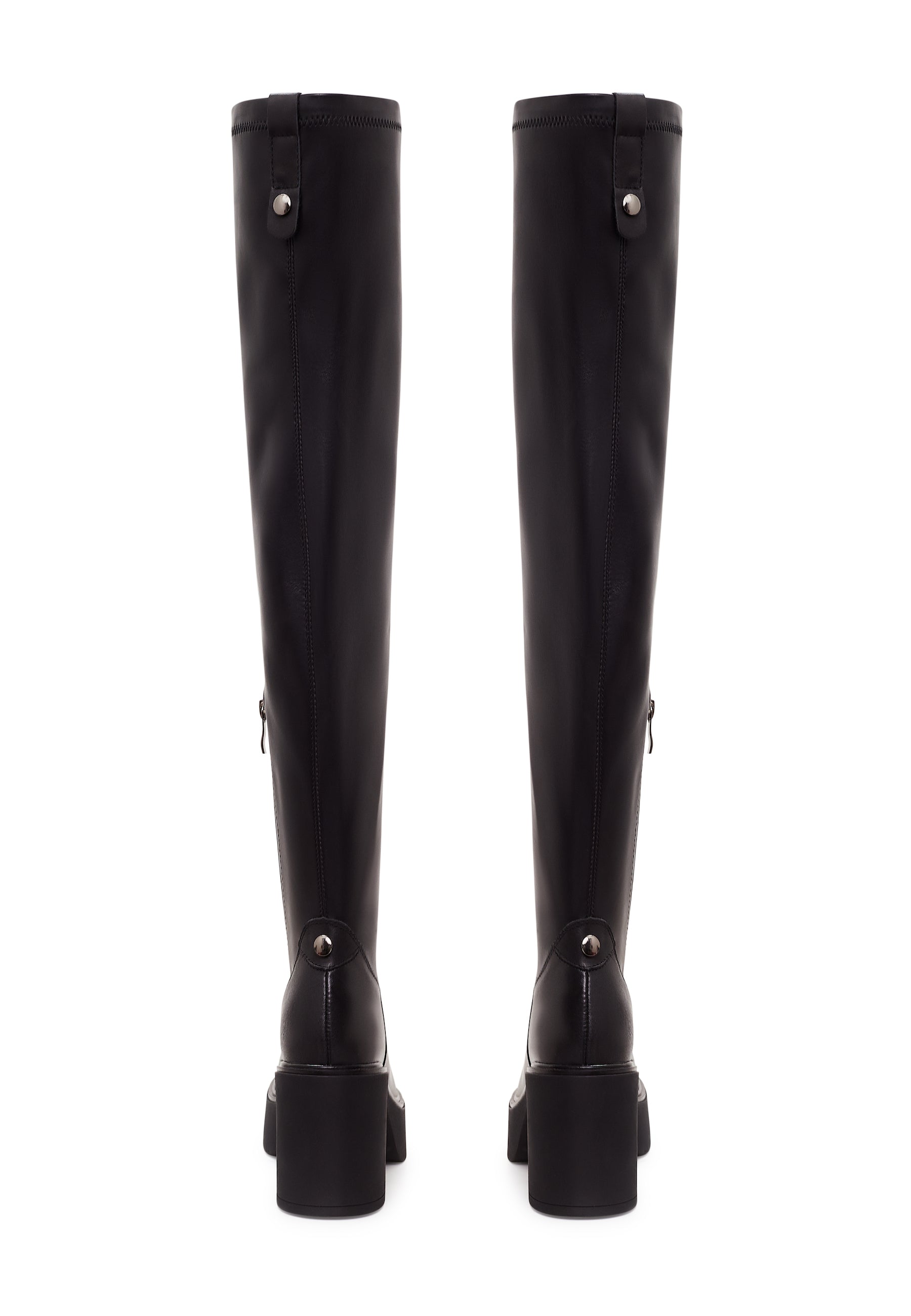 Platform Over-The-Knee Boots - Black