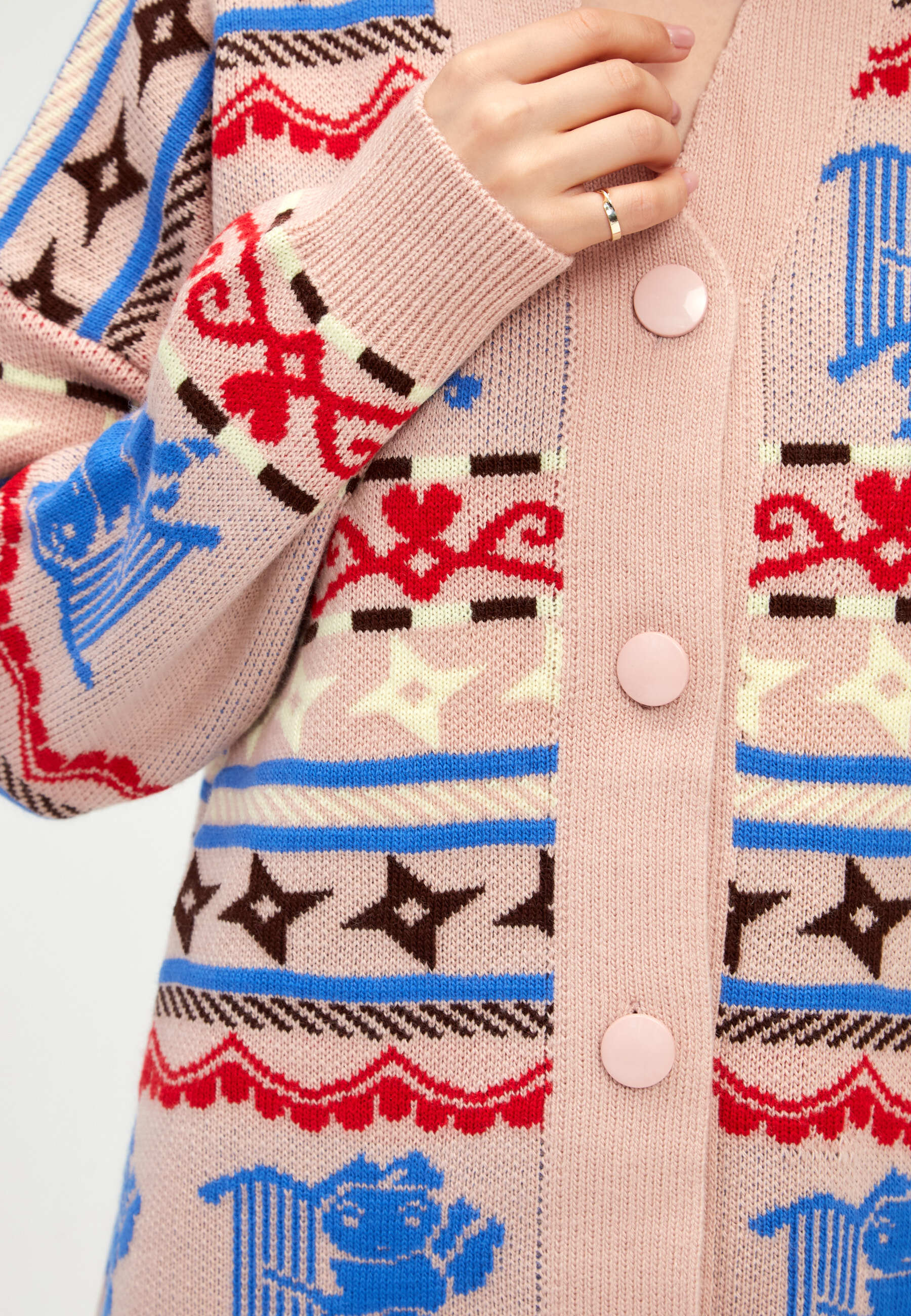 Multicoloured Button-Up Cardigan - Cupid