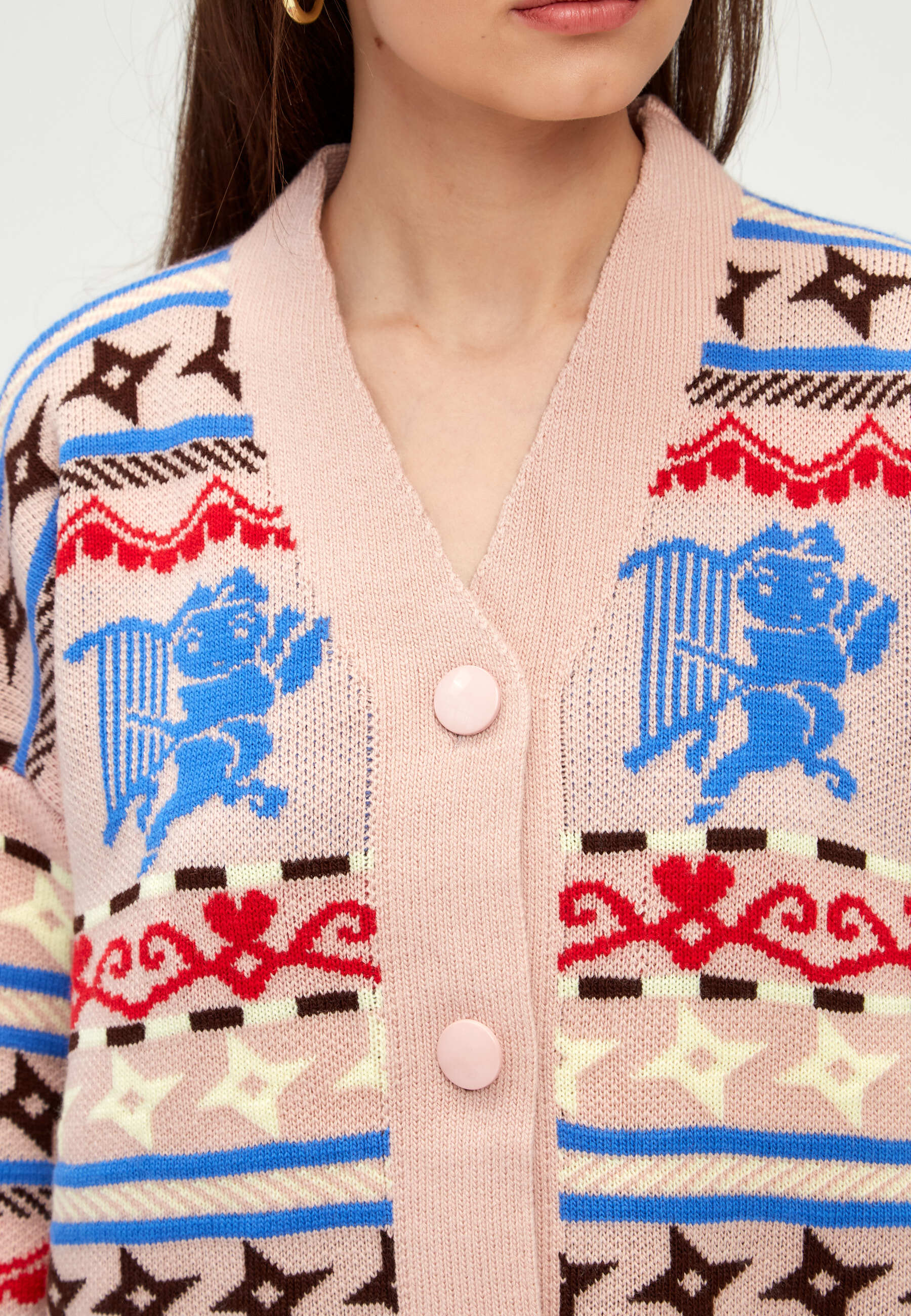 Multicoloured Button-Up Cardigan - Cupid