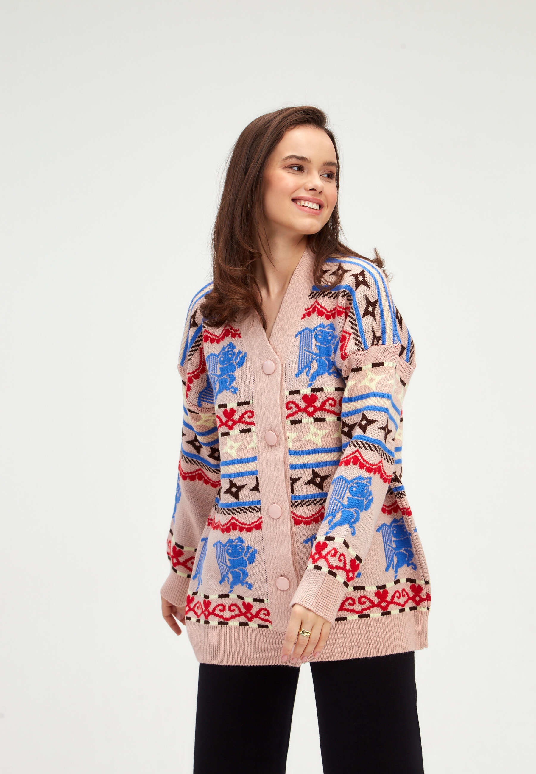 Multicoloured Button-Up Cardigan - Cupid