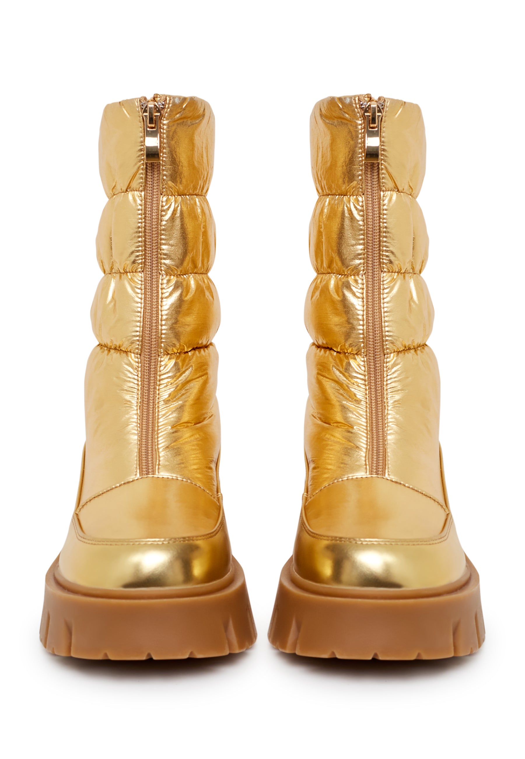 Cozy Chic Winter Boots - Gold