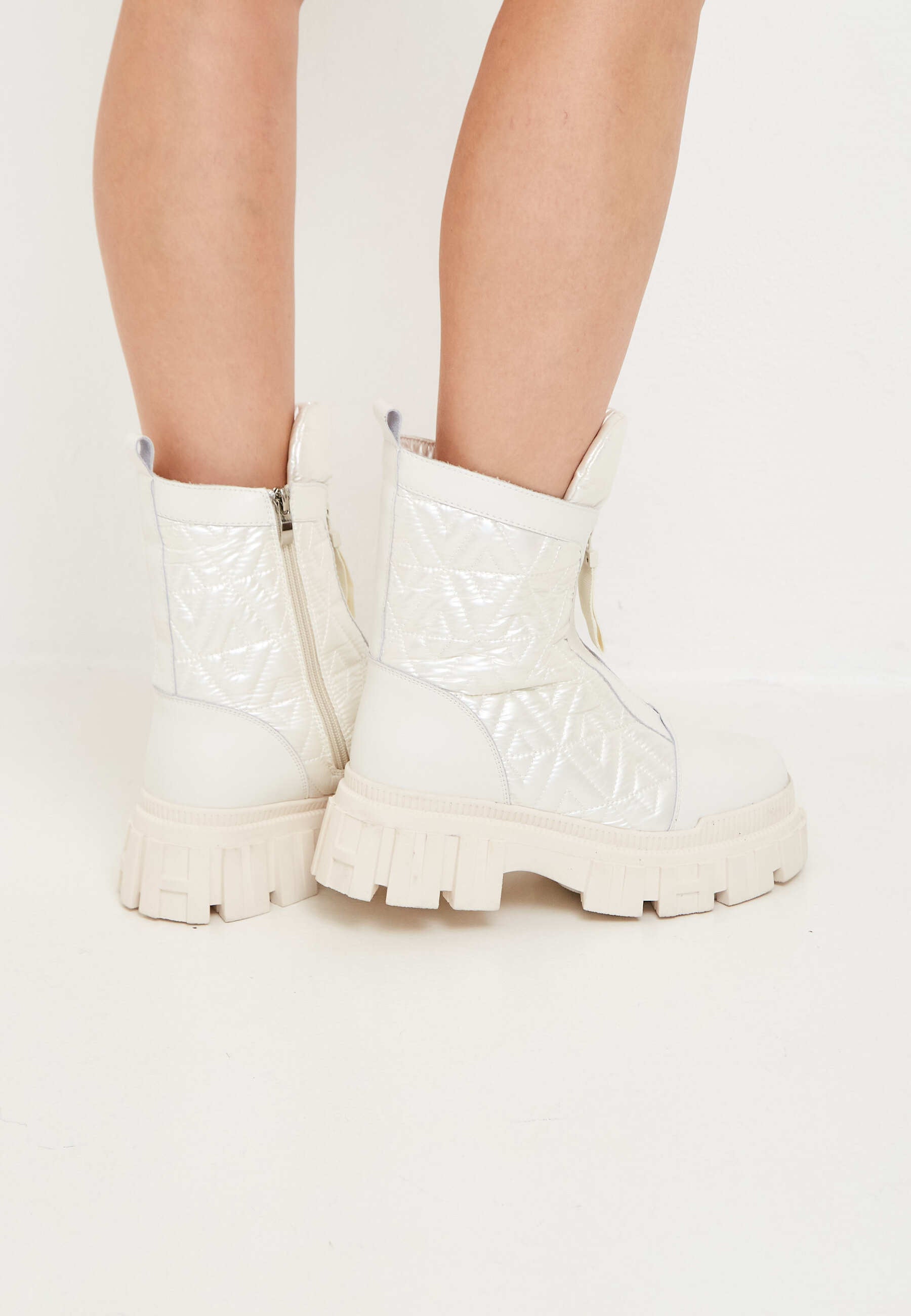 Quilted High-Top Winter Boots