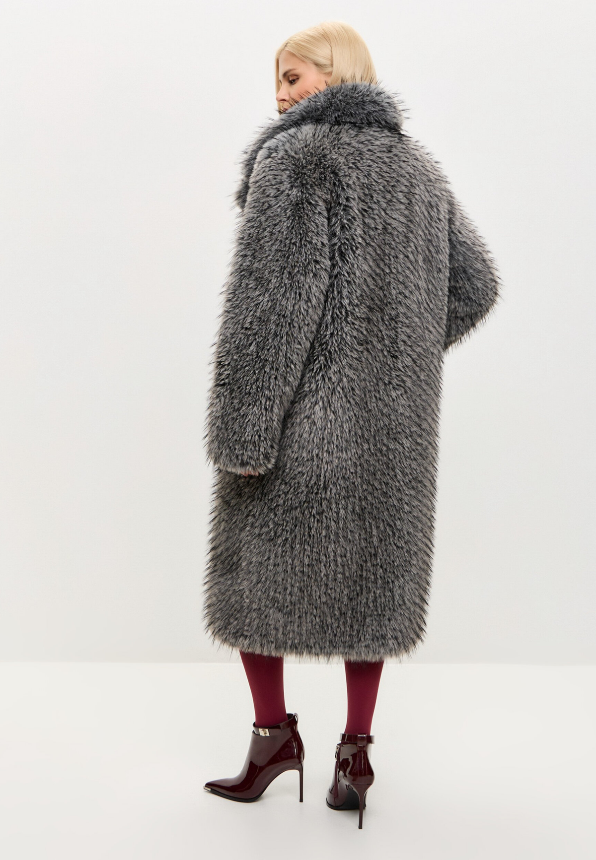 Luxuriöser Kunstpelz-Mantel Natalie - Braun