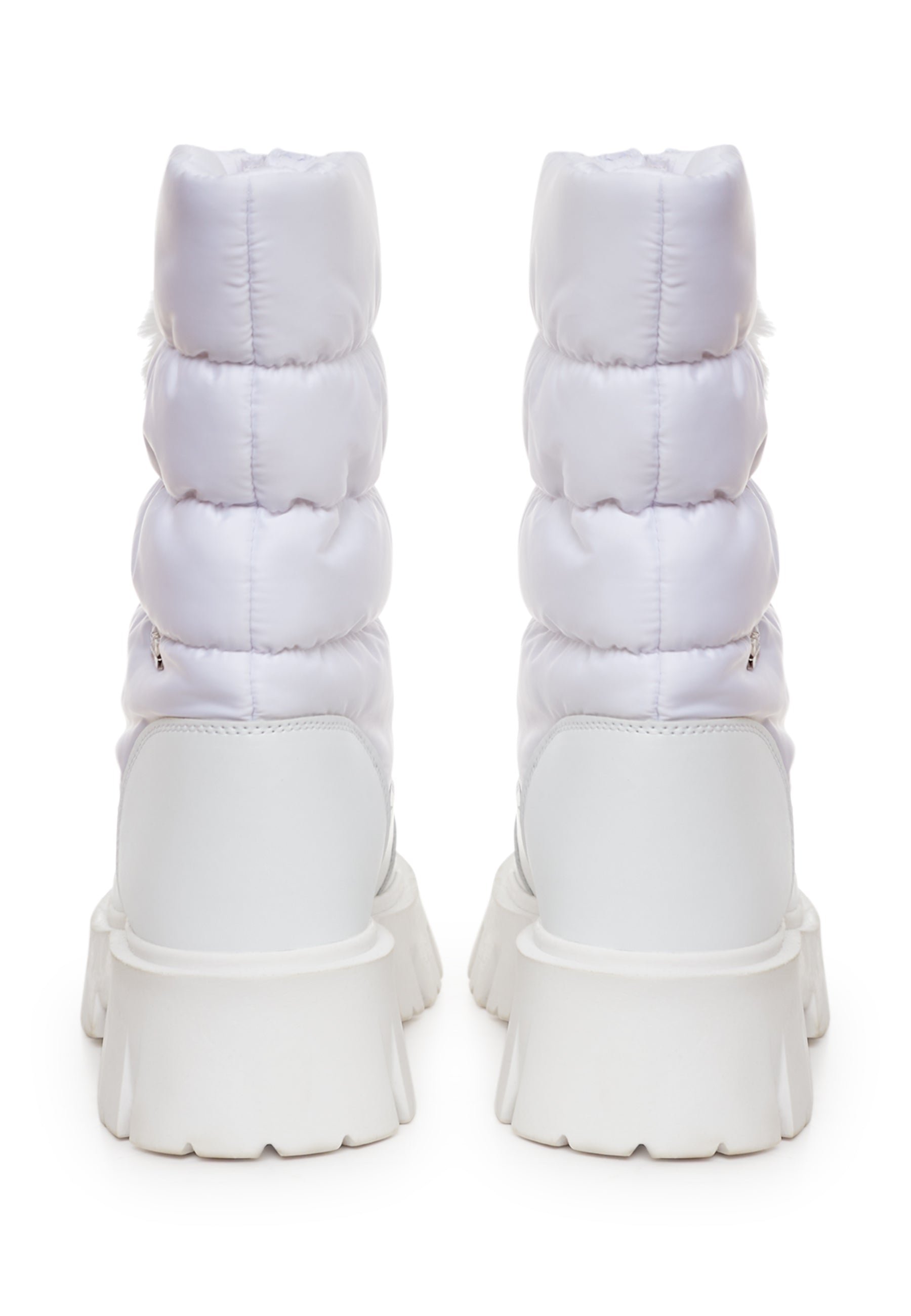 Fur-Trimmed Winter Boots - White