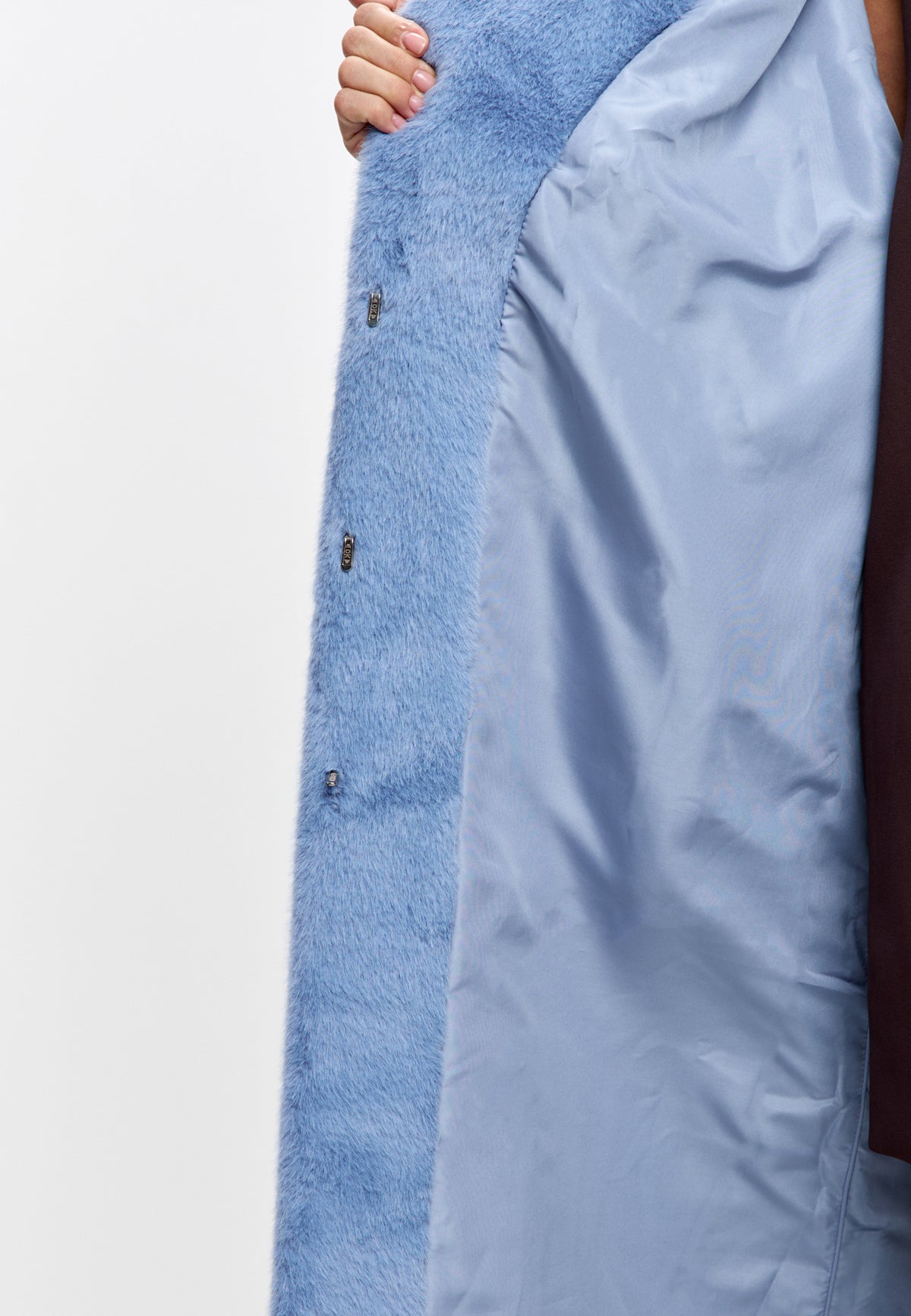 Arctic Fox Coat - Light Blue