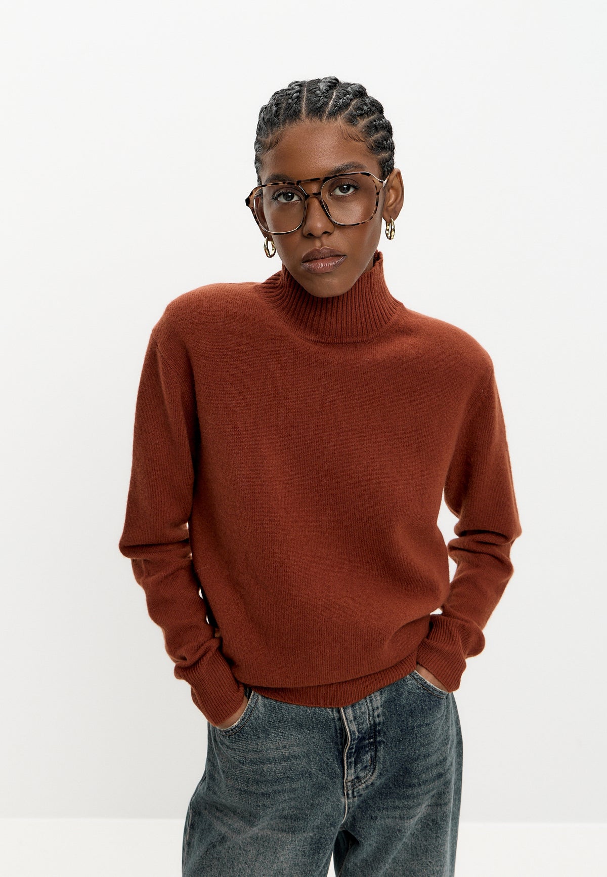 Jersey de lana merino Mauve – Rojo