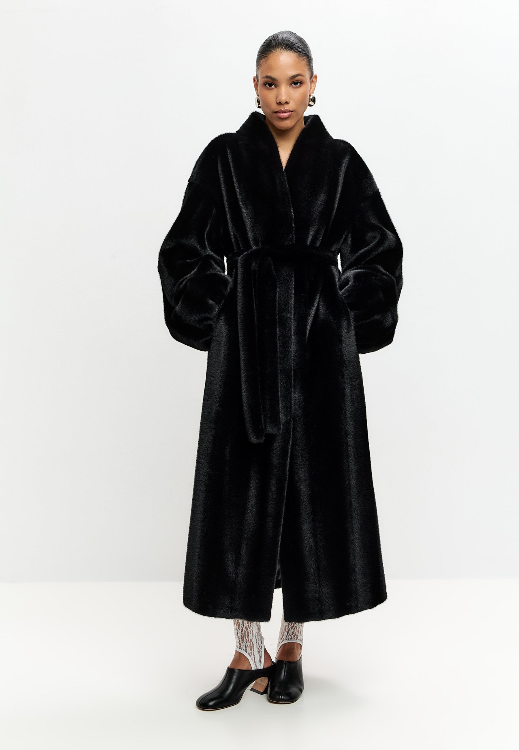 Noir Luxe frakke – Sort