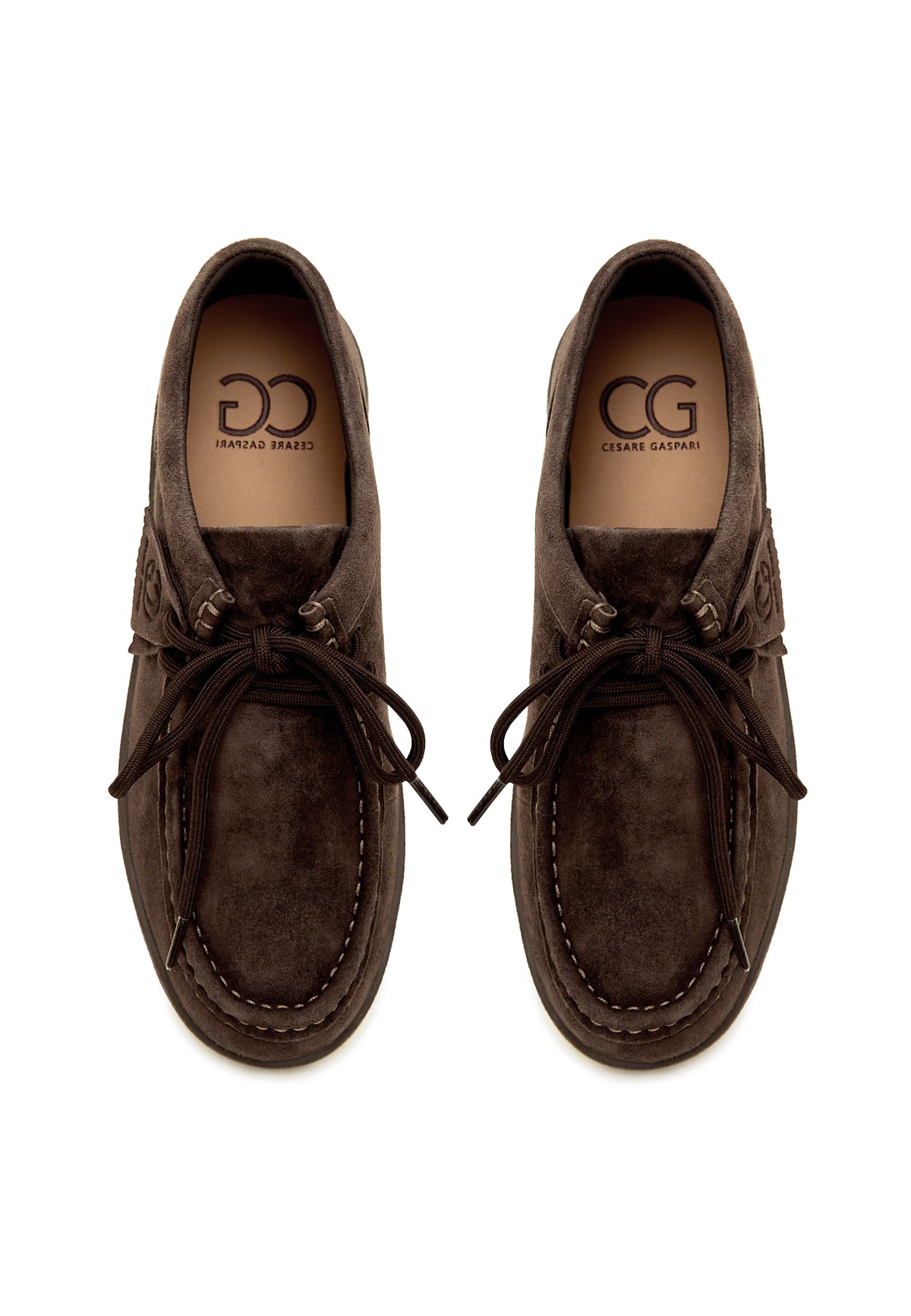 Mocasines con plataforma y cordones en color topo – Marrón oscuro