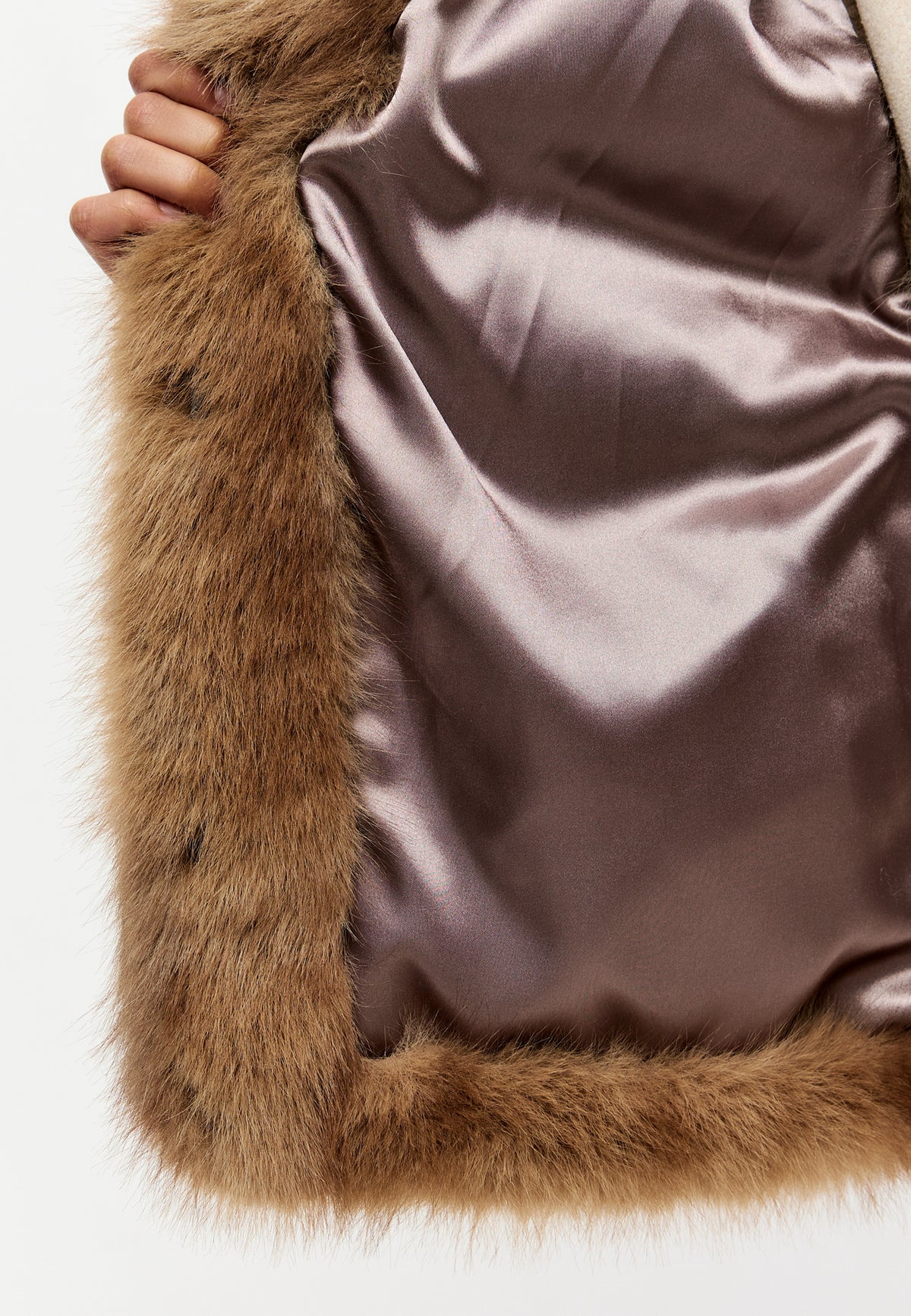 Blazer gilet en fausse fourrure
