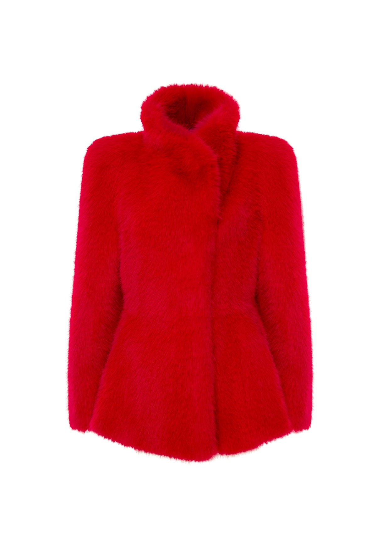 Veste en fausse fourrure – rouge
