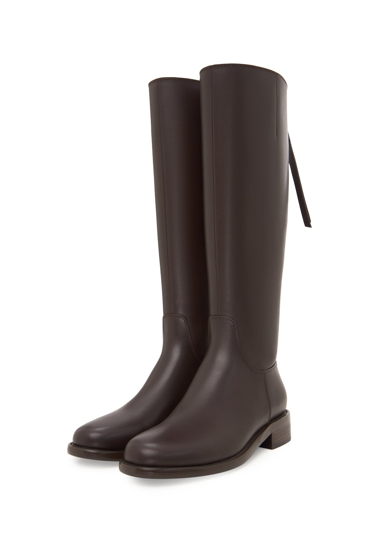 Kniehohe Reitstiefel aus Leder – Schwarz