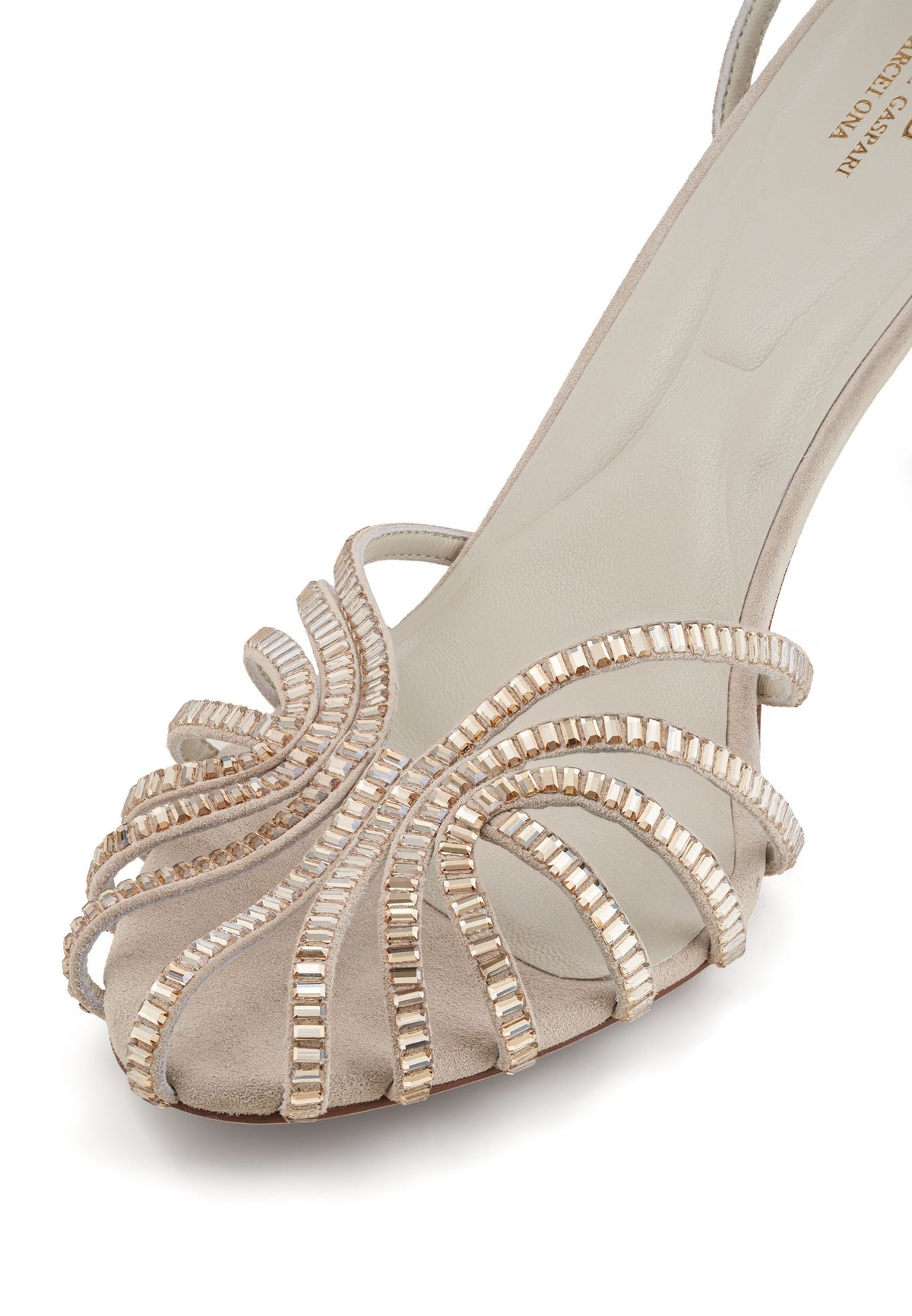 Crystal Grace Stiletto Sandals – Silver