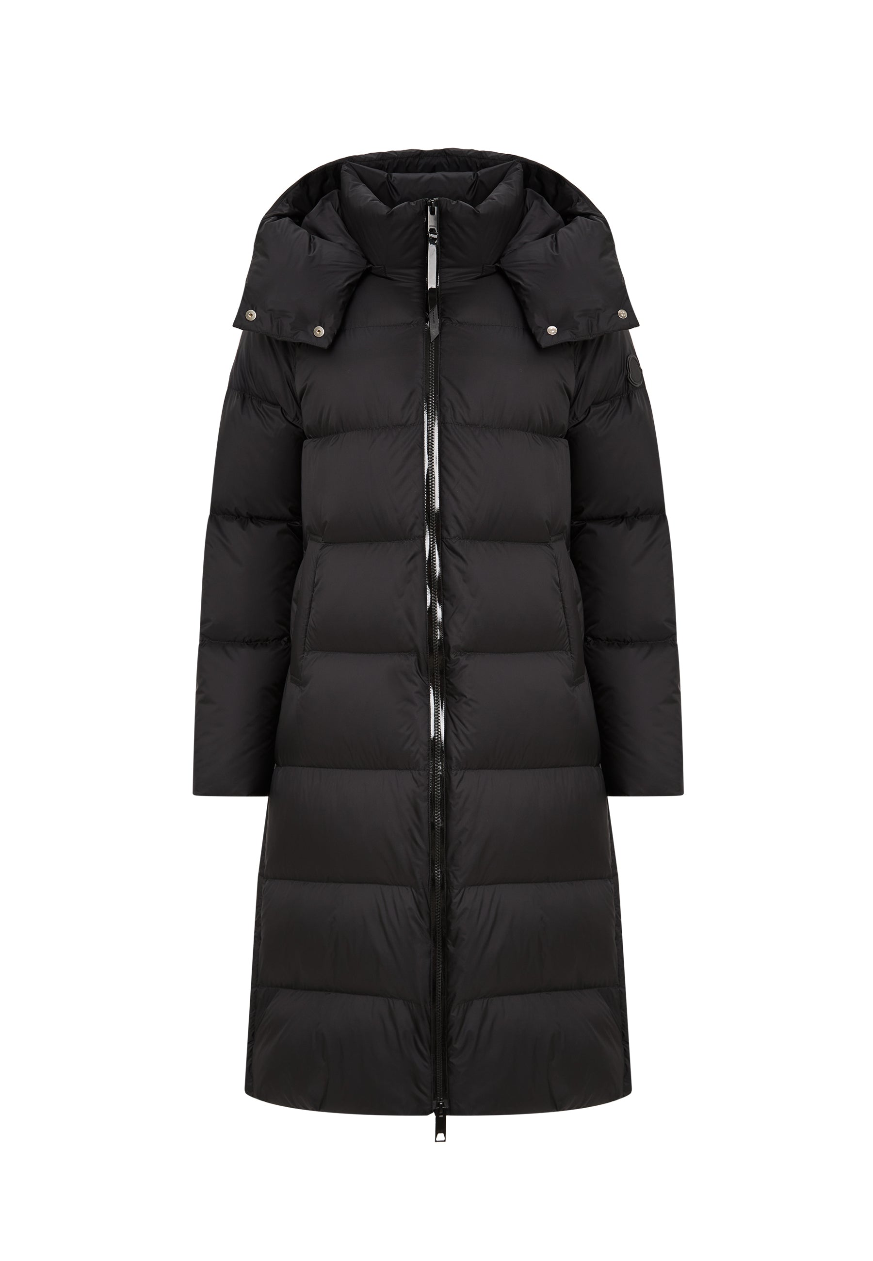 Manteau long matelassé oversize à capuche