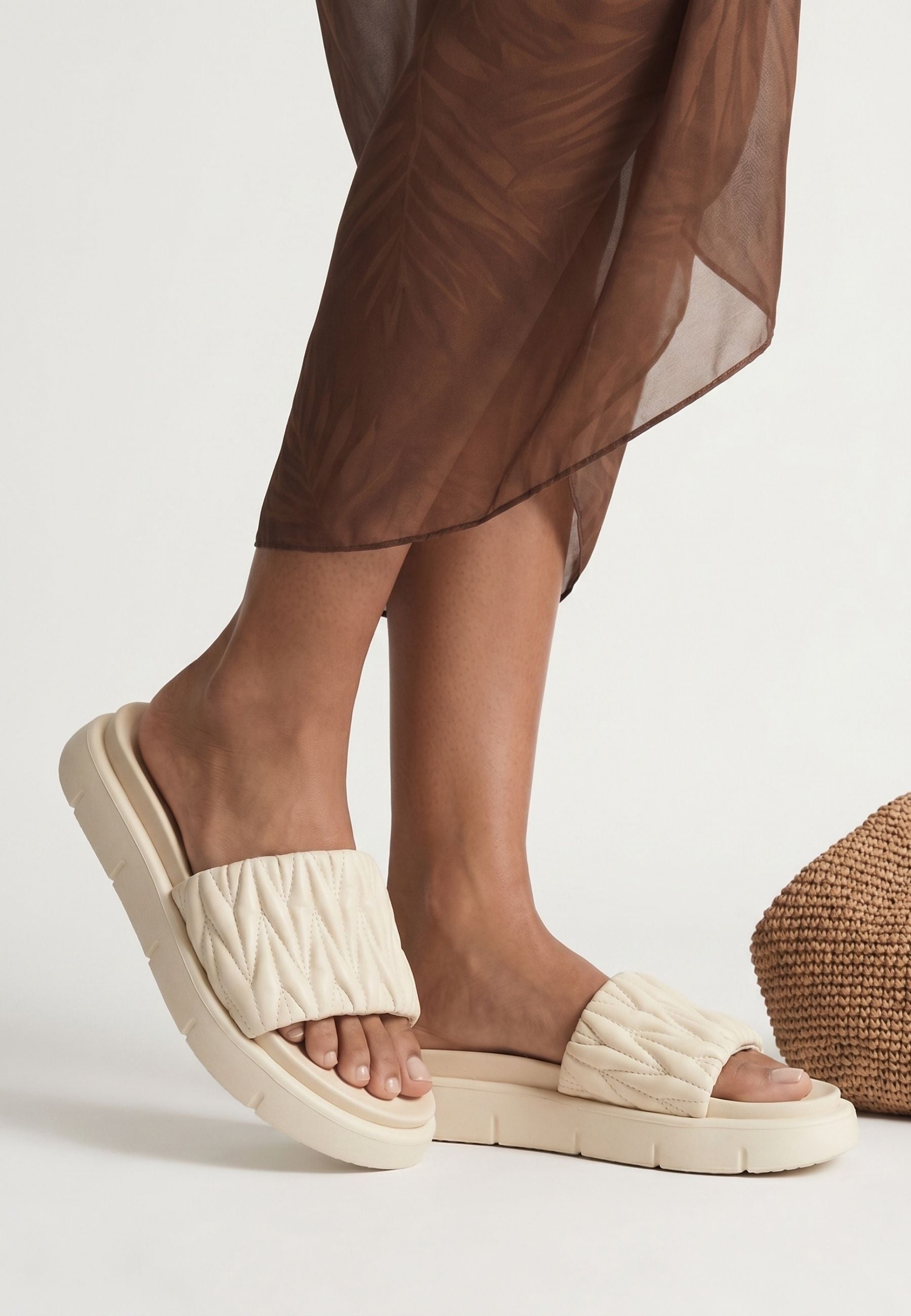 Leather Sandals Mirena - Beige