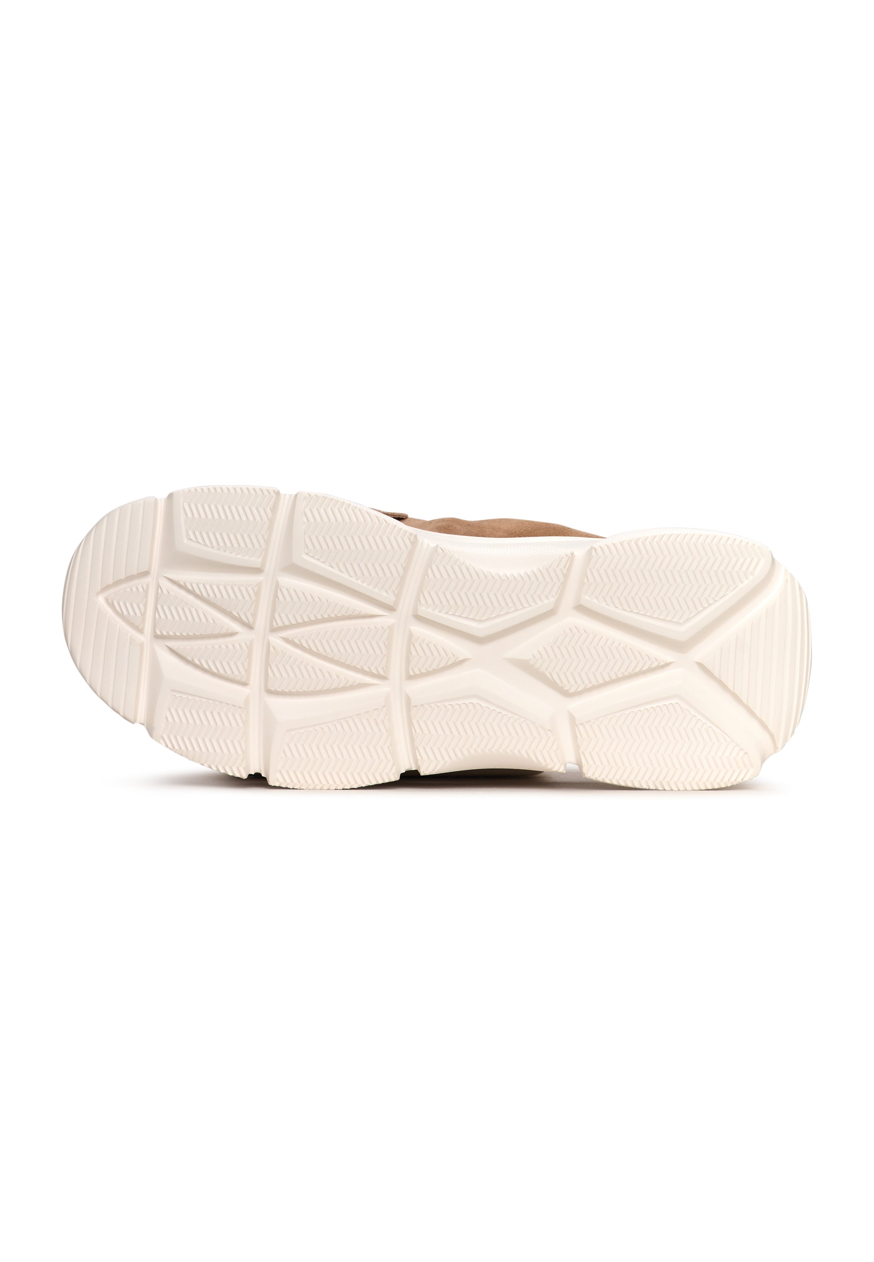 Leather Platform Moccasins Alisa - Beige