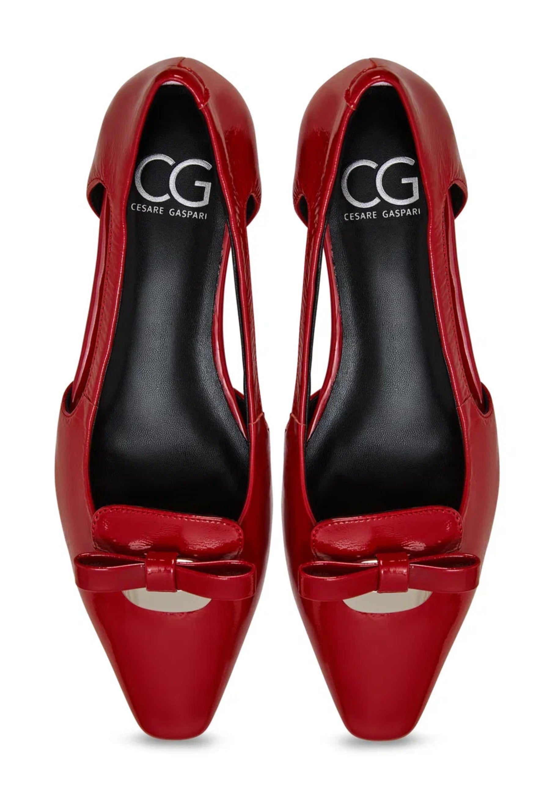 Refined Elegance Cutout Flats - Red