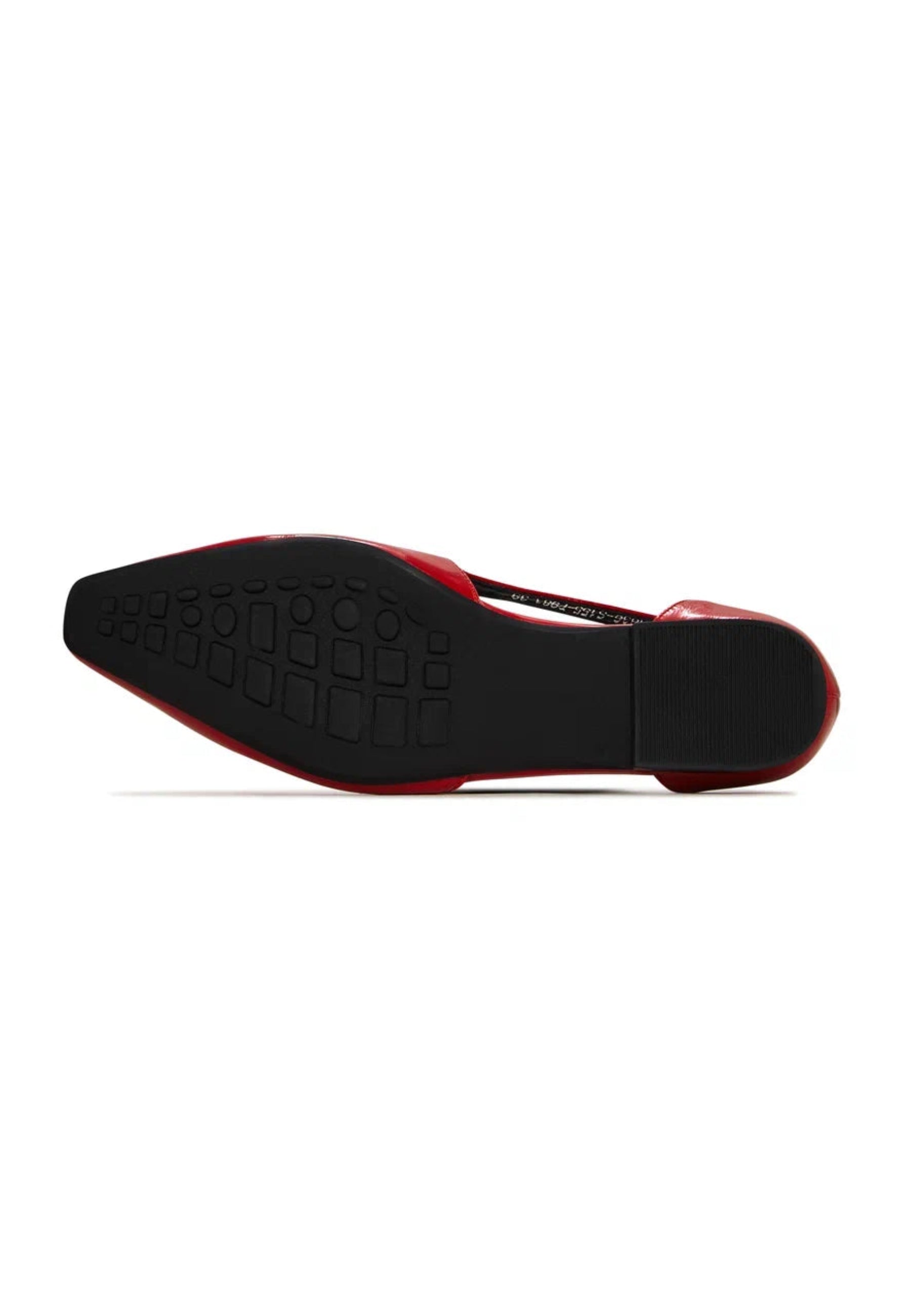 Refined Elegance Cutout Flats - Red