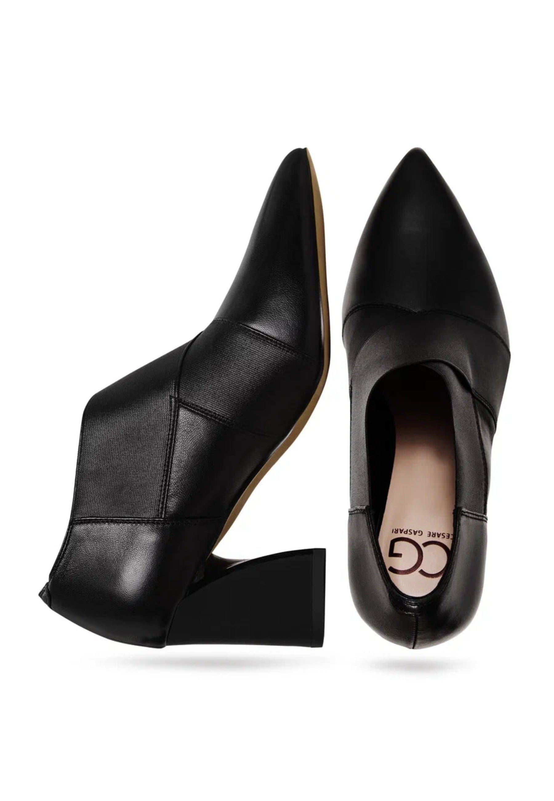 Sculpted Elegance Leather Pumps