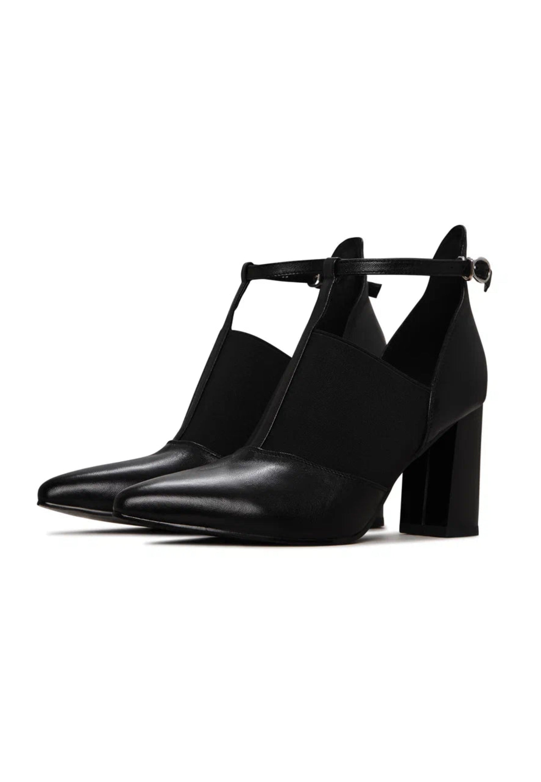 Elevated T-Strap Block Heels