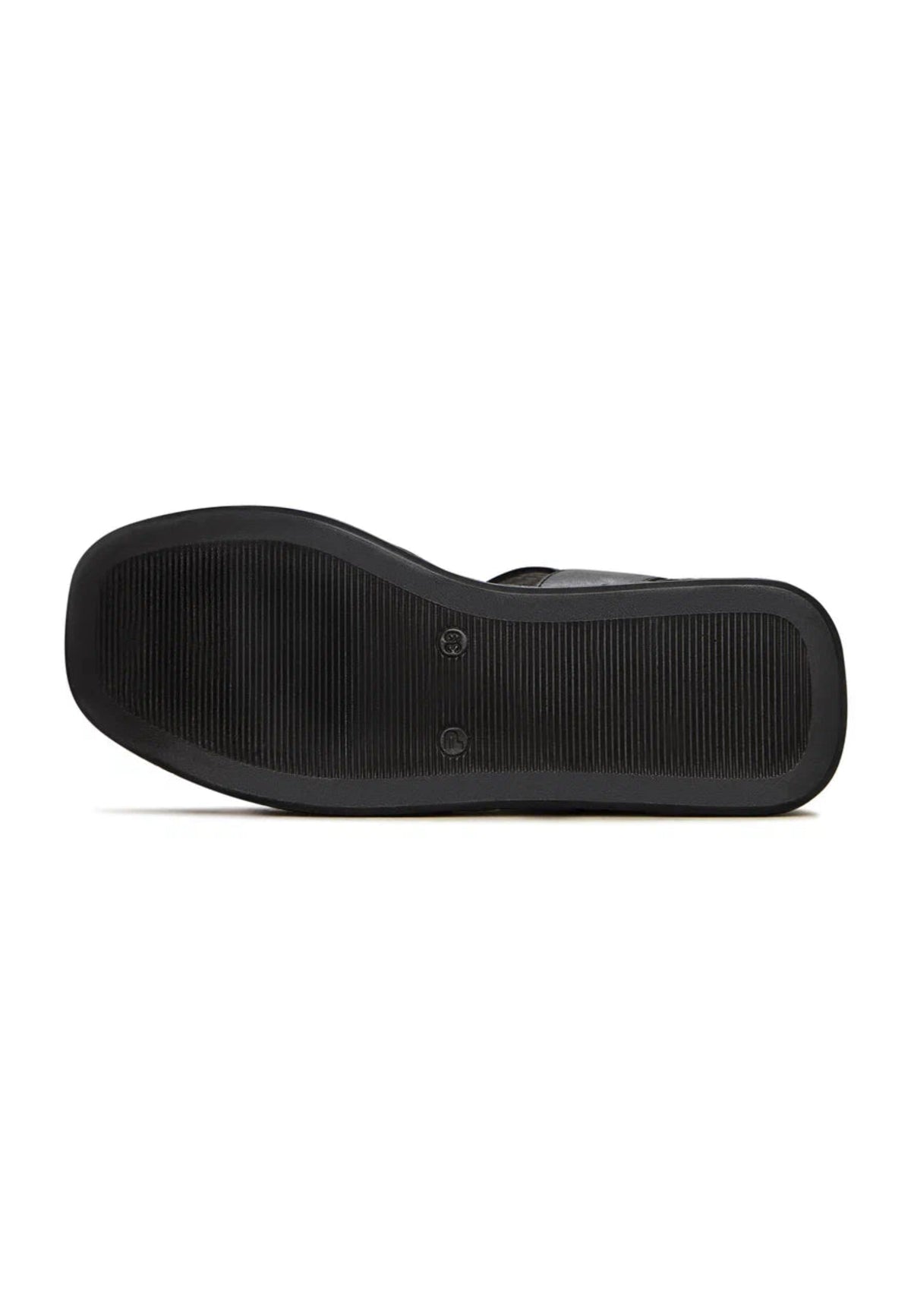 Horizon Woven Platform Sandals - Black