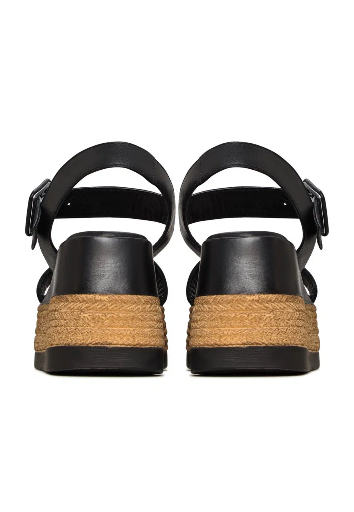 Horizon Woven Platform Sandals - Brown