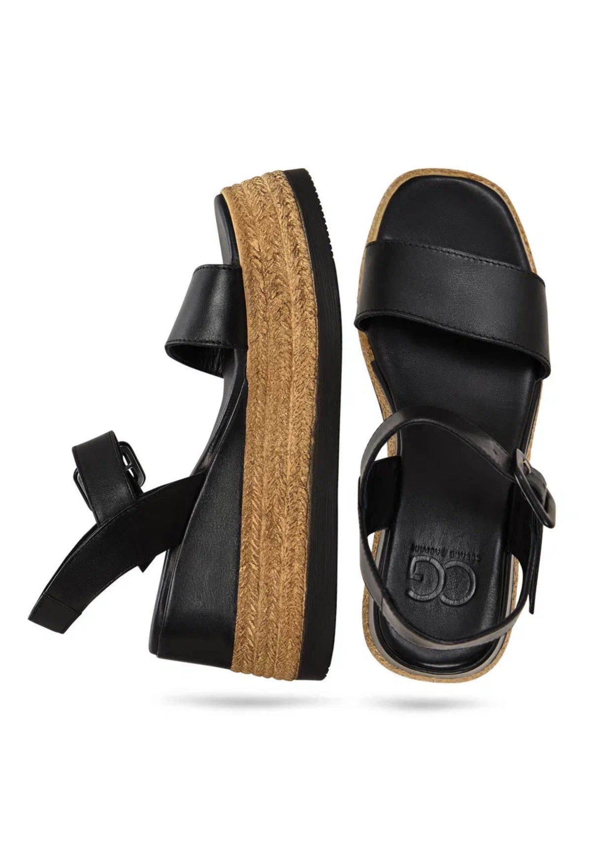 Horizon Woven Platform Sandals - Brown