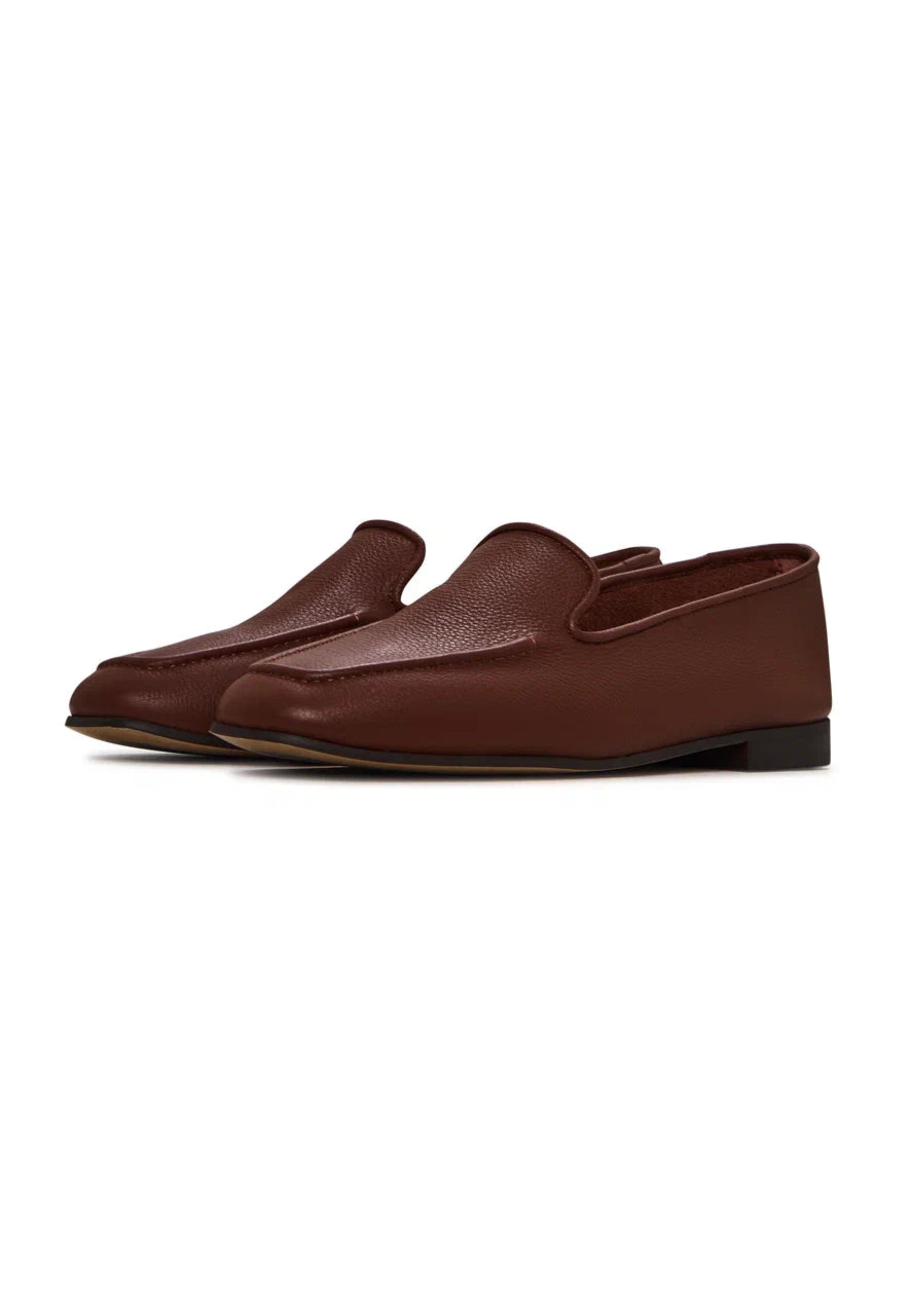 Leather Luxe Slip-Ons - Bordeaux