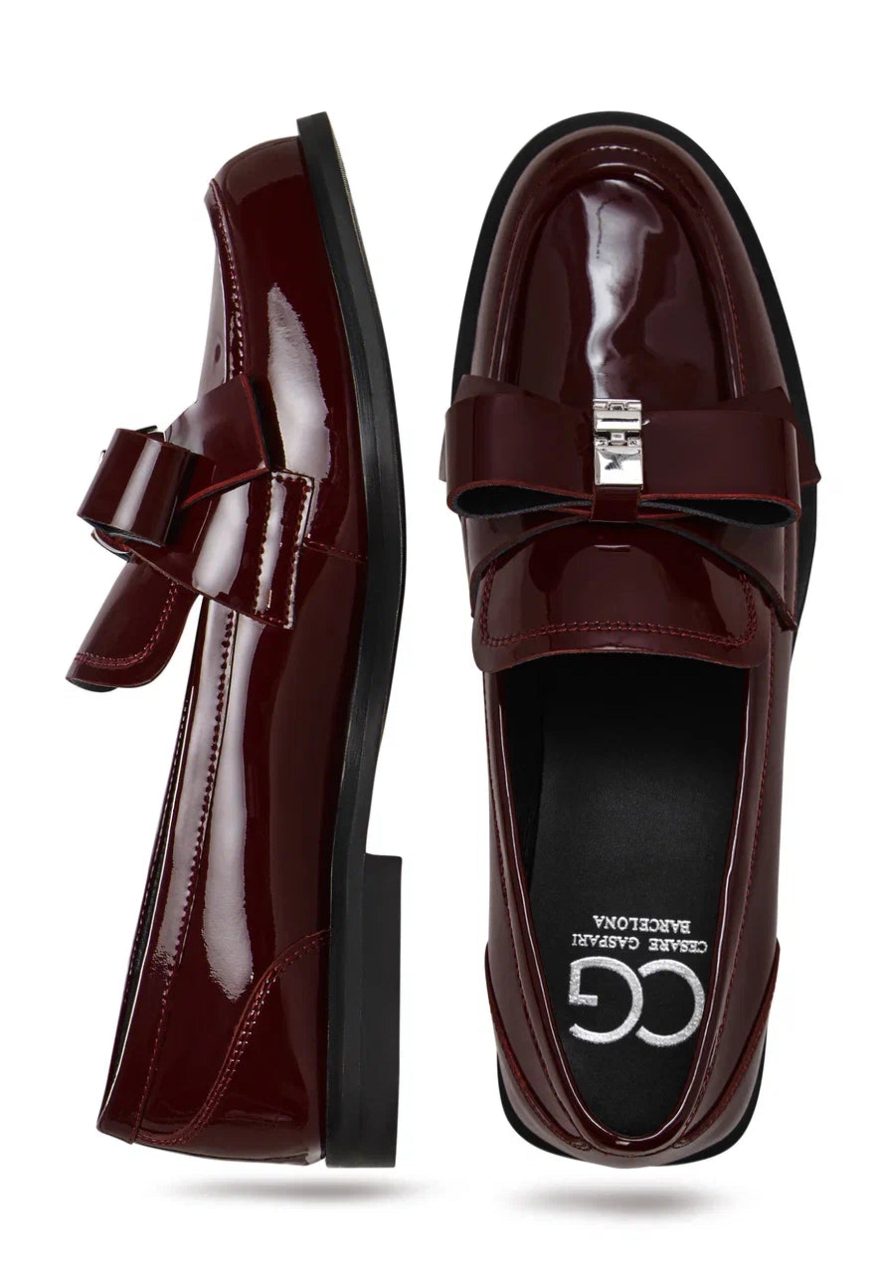 Elegant Loafers with Red Bow Dorothy - Patent Red