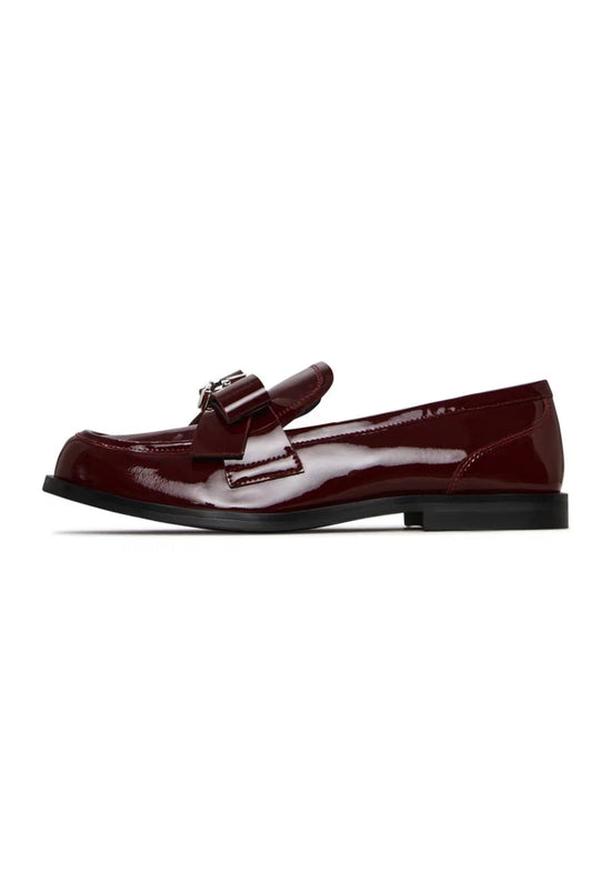 Elegant Loafers with Red Bow Dorothy - Patent Red