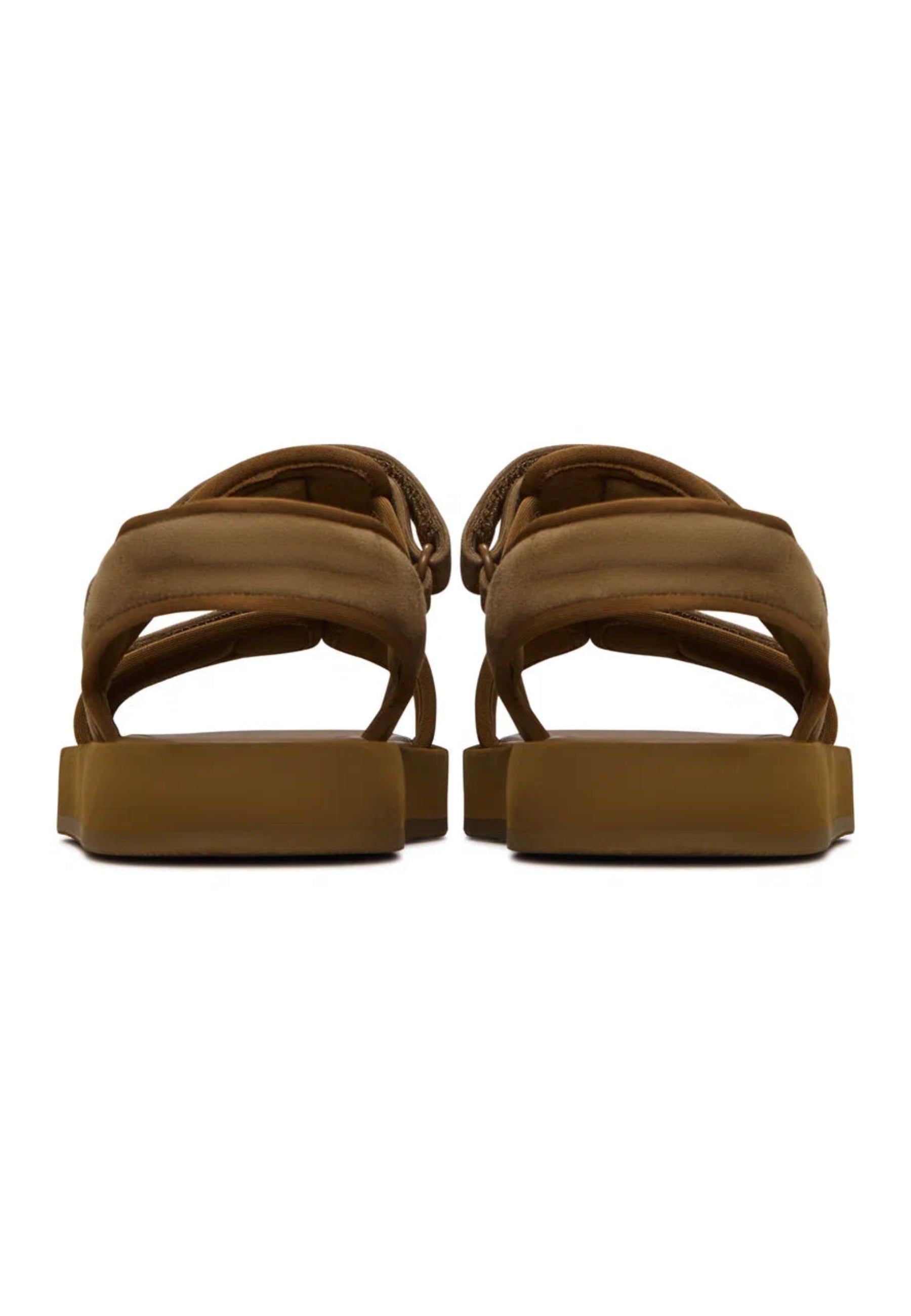 Suede Comfort Velcro Sandals - Beige