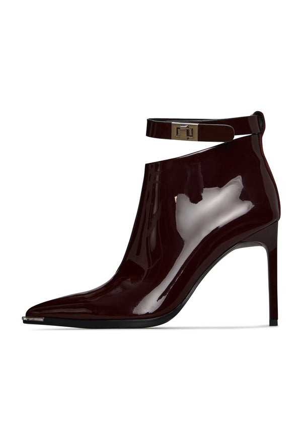 Midnight Charm Stiletto Boots - Bordeaux